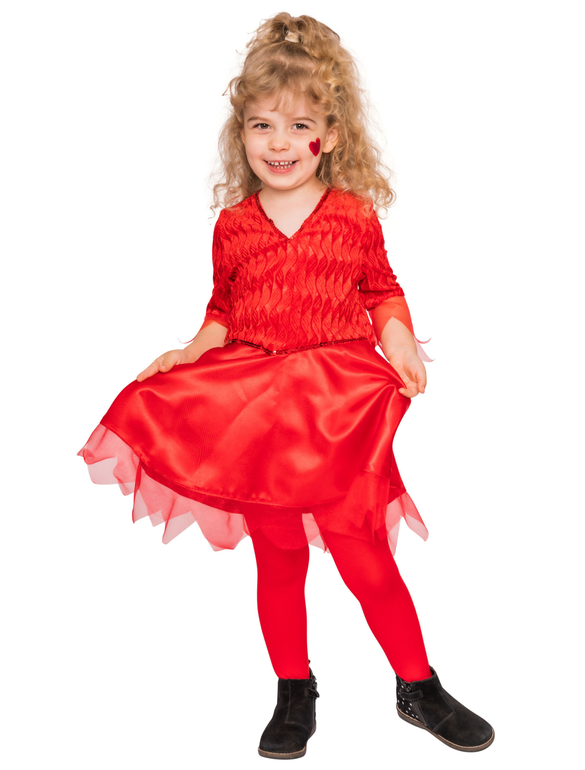 Kleid Teufel Kinder Mädchen rot 104