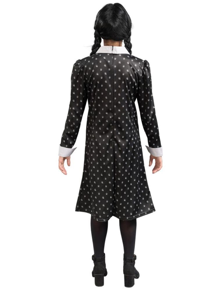 Kleid Wednesday Addams Mädchen schwarz 152