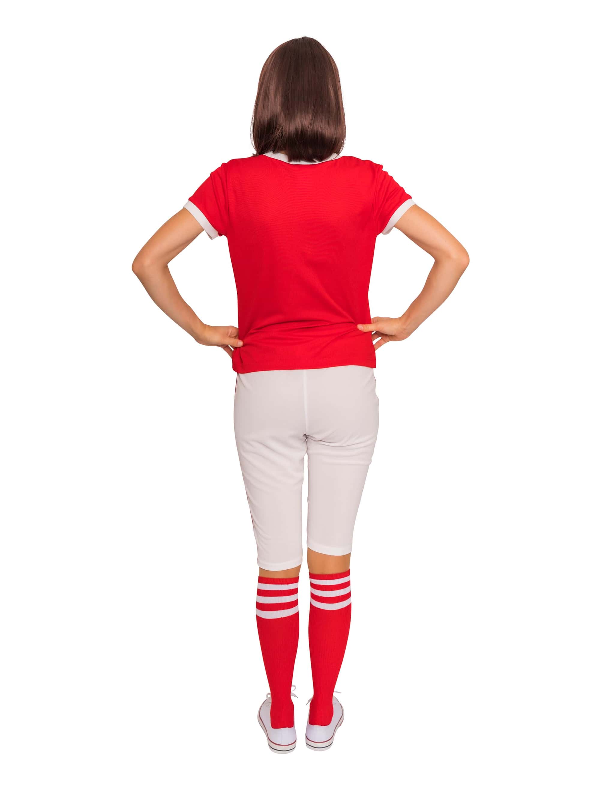 American Footballer 2-tlg. Damen rot/weiß 2XL