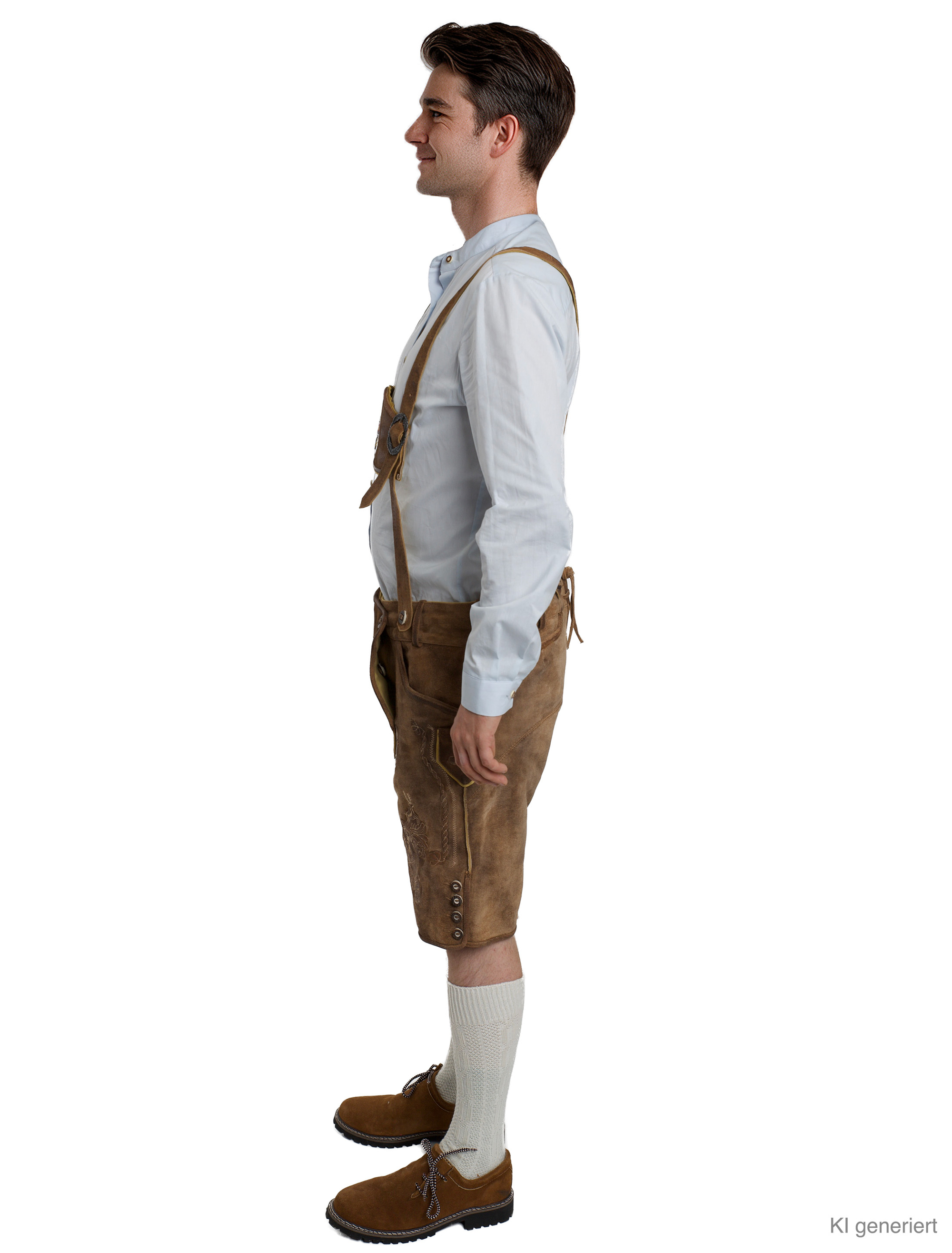 Lederhose Cologne kurz Herren braun S