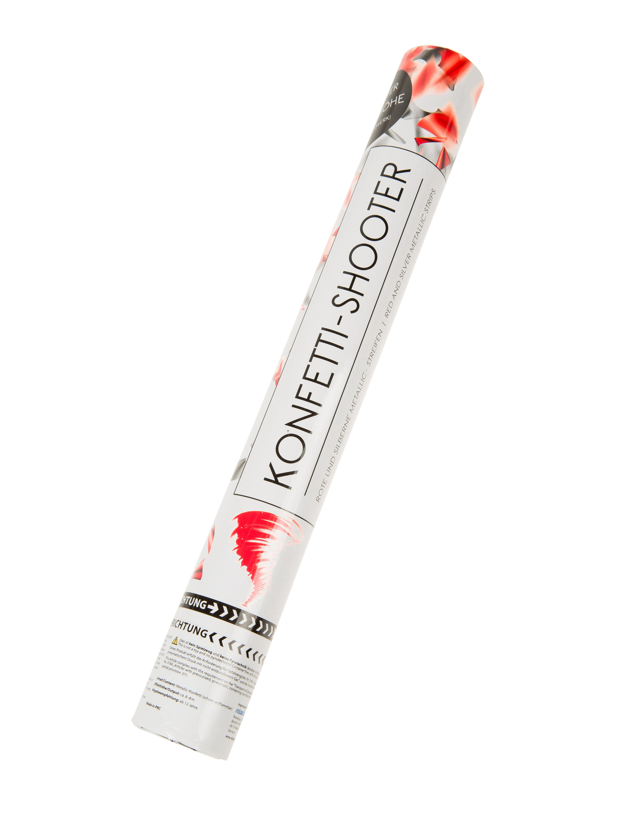 Party Popper 40 cm rot/silber