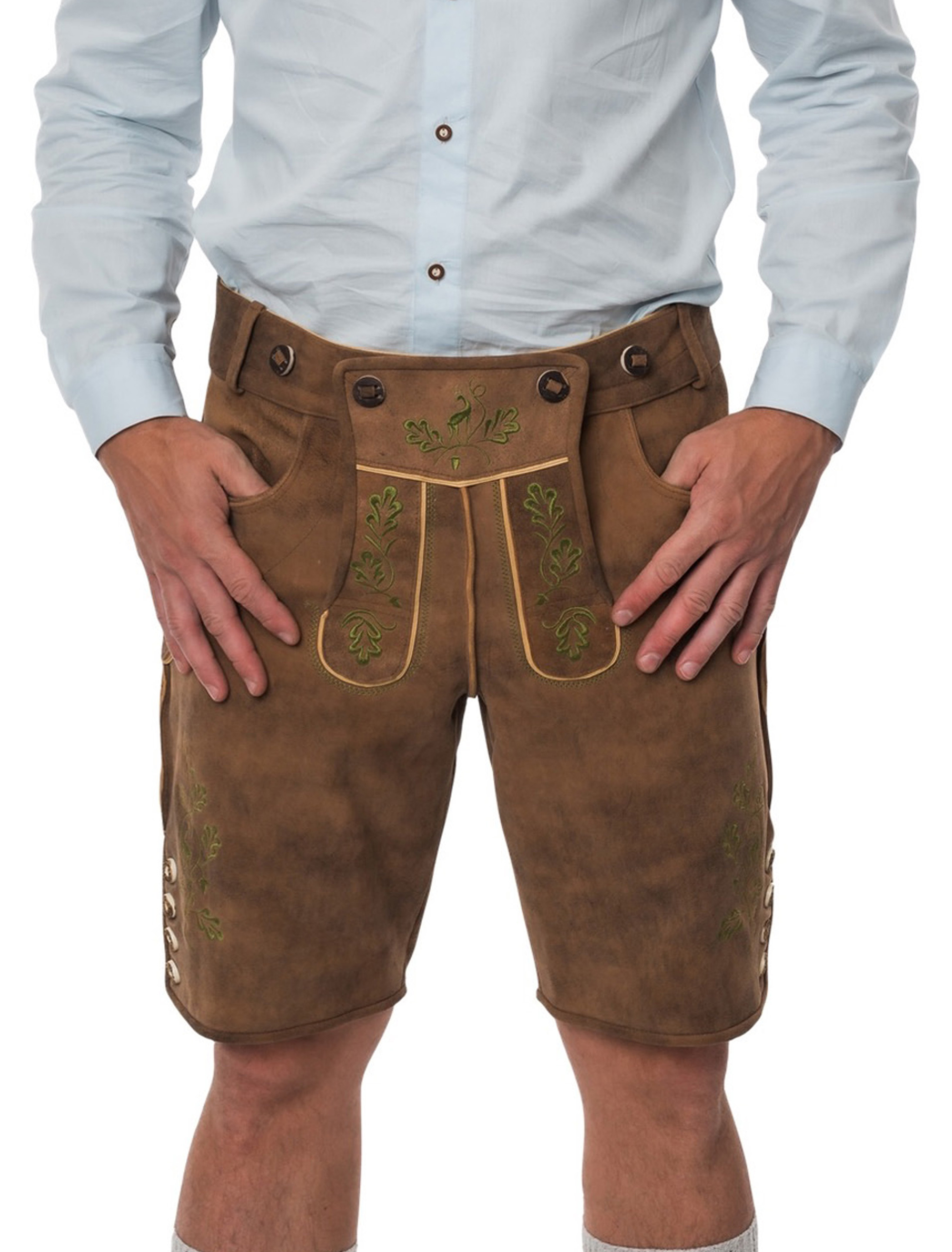 Lederhose kurz Reh Herren hellbraun S