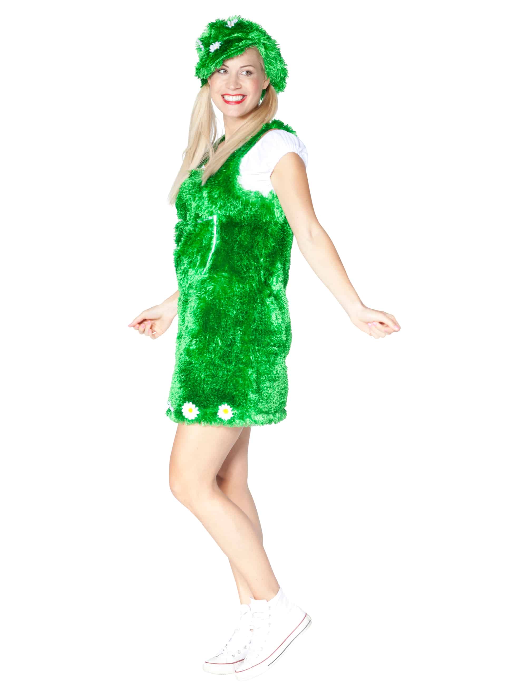 Kleid Gras 2-tlg. Damen grün 40
