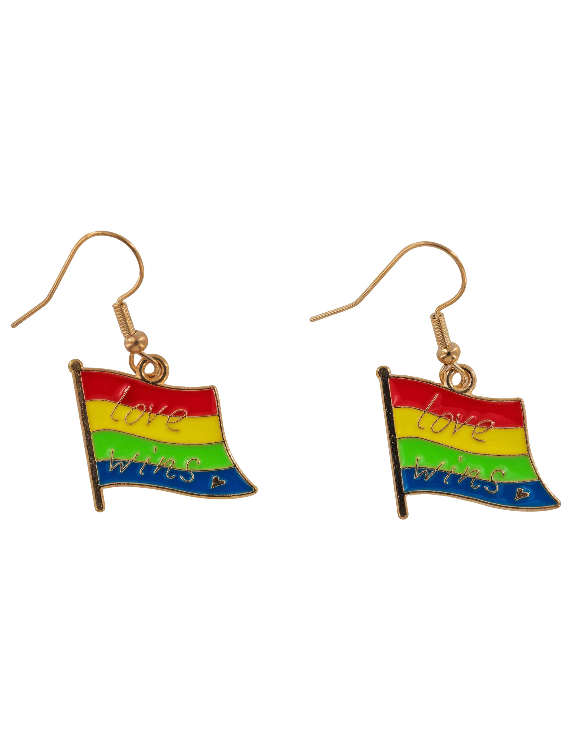 Ohrringe Regenbogenflagge gold
