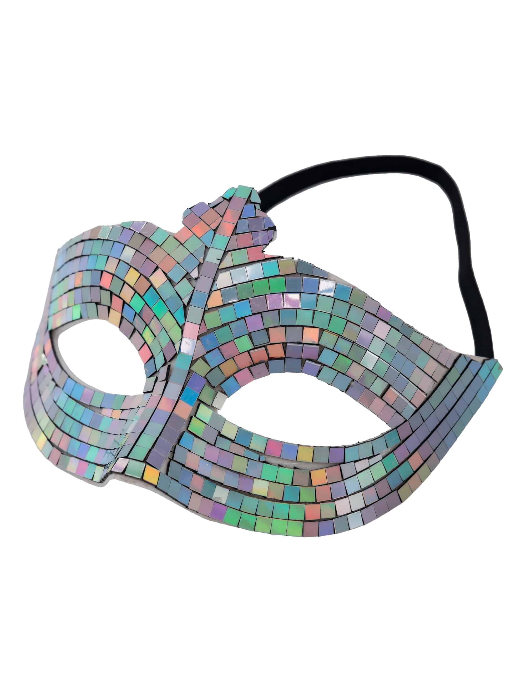 Maske Spiegelmosaik holographisch bunt
