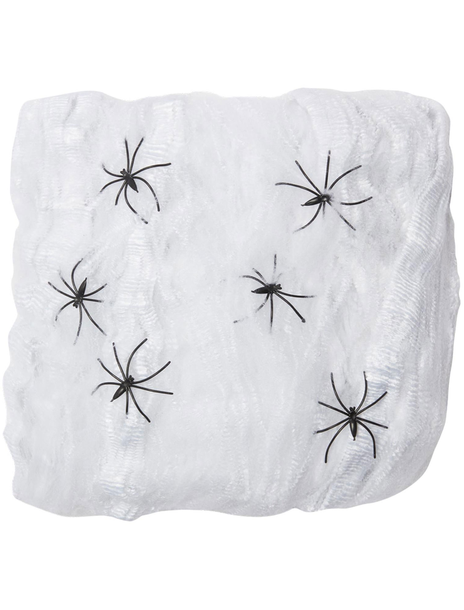 Spinnennetz mit 6 Spinnen 220g weiß
