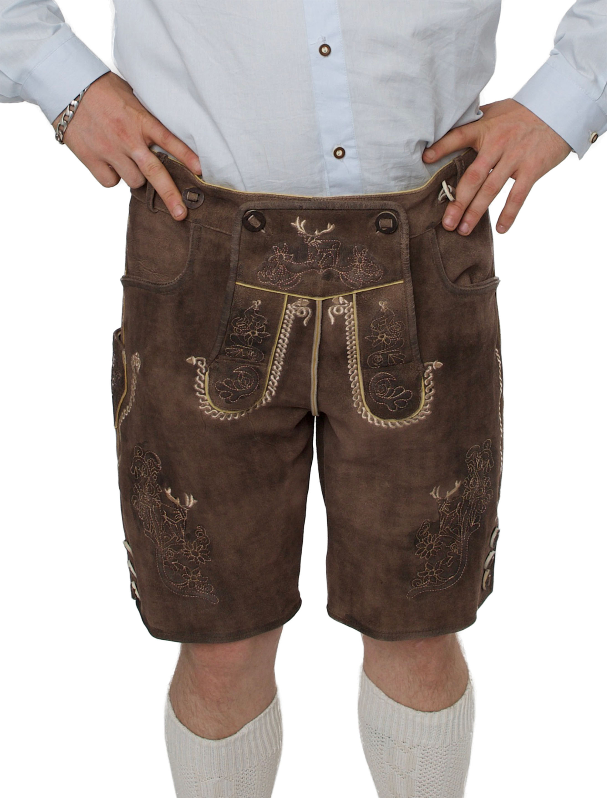 Lederhose Leo Herren braun S