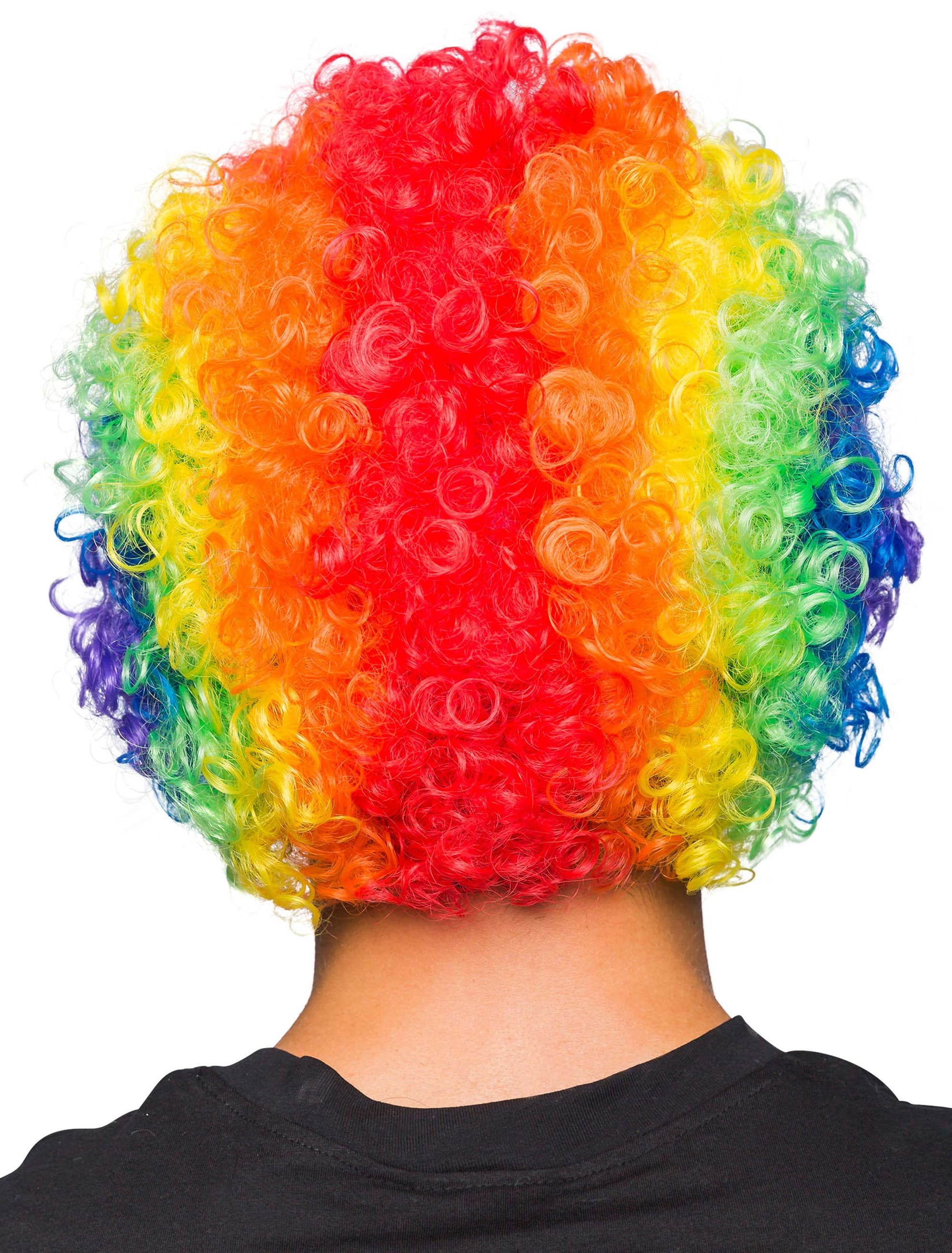 Perücke Clown Locken rainbow one size