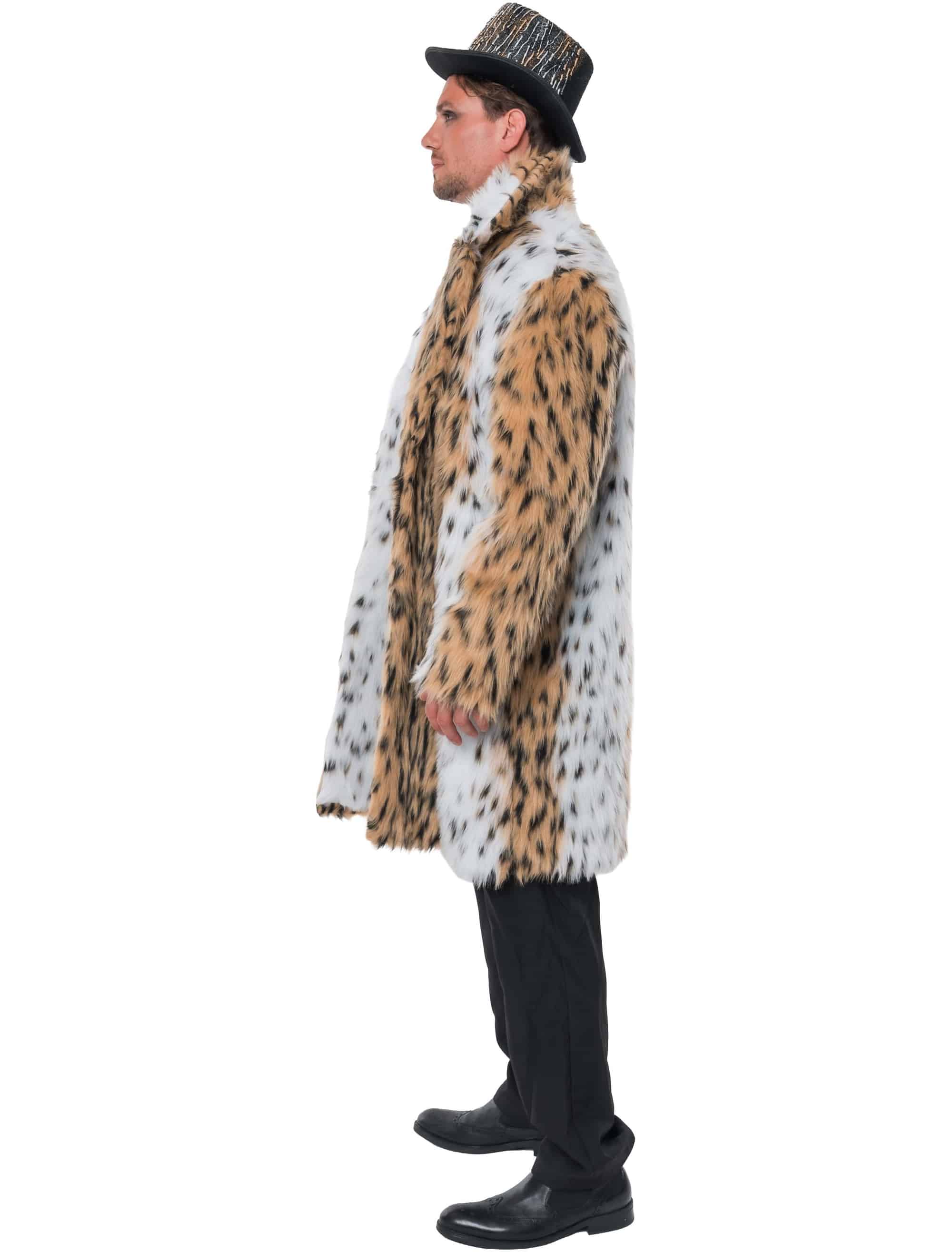 Mantel Faux-Fur Leopard beige M/L