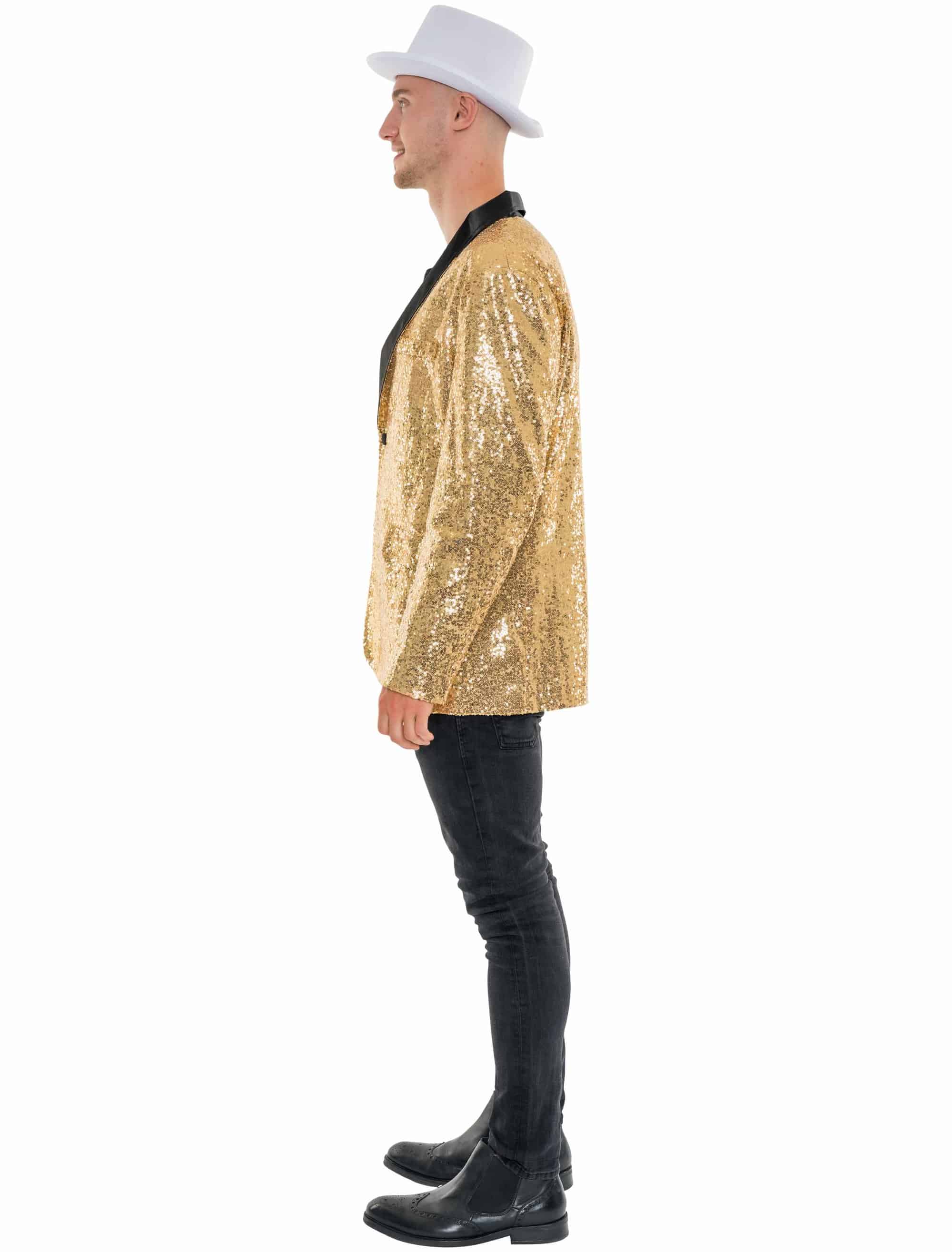 Sakko mit Pailletten Herren gold S