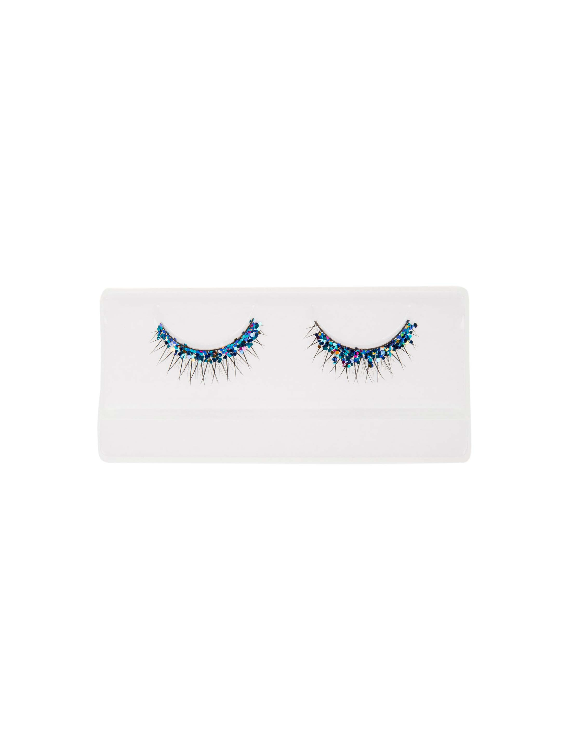 Wimpern mit blauem Strass