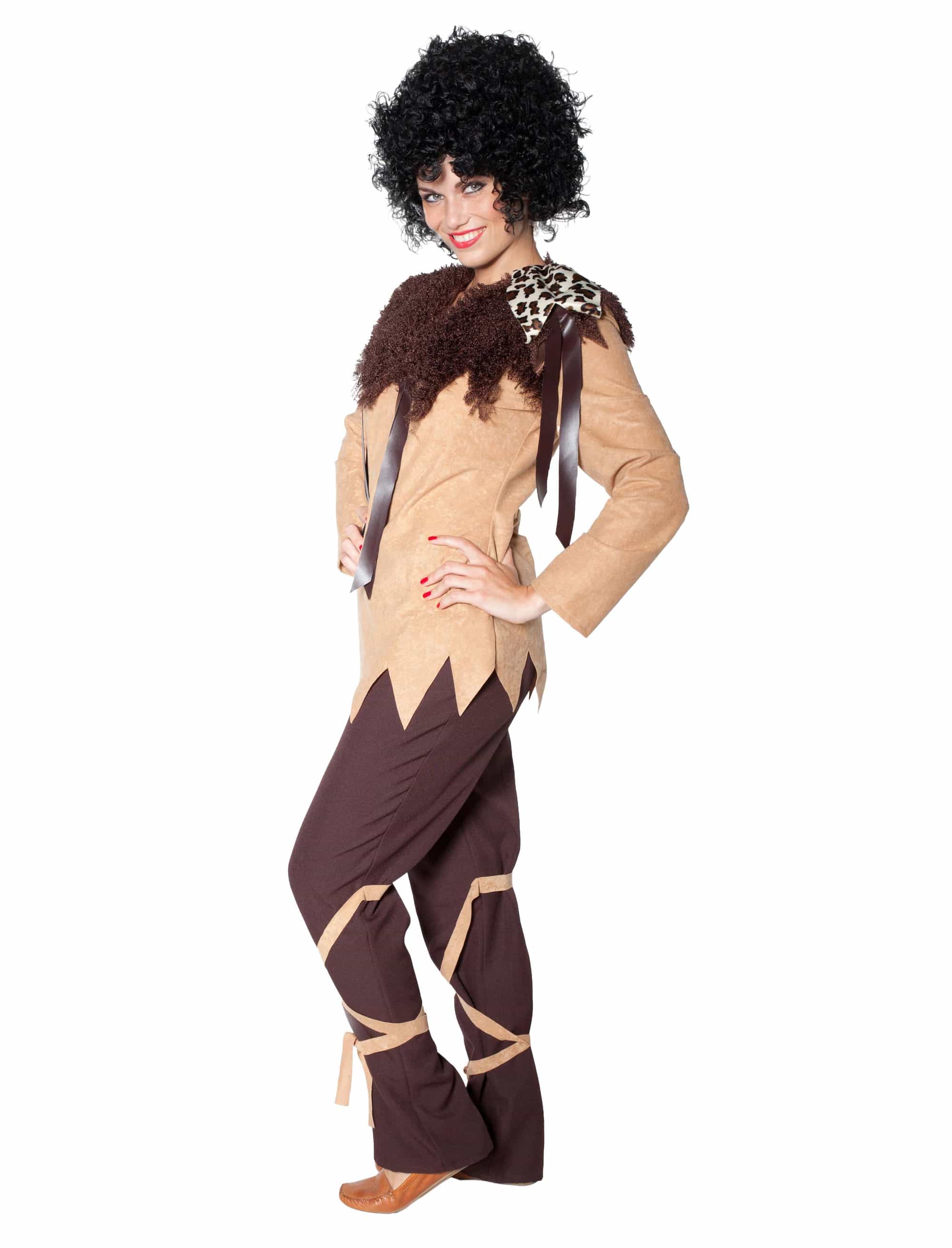 Neandertaler Dame 2tlg. braun S