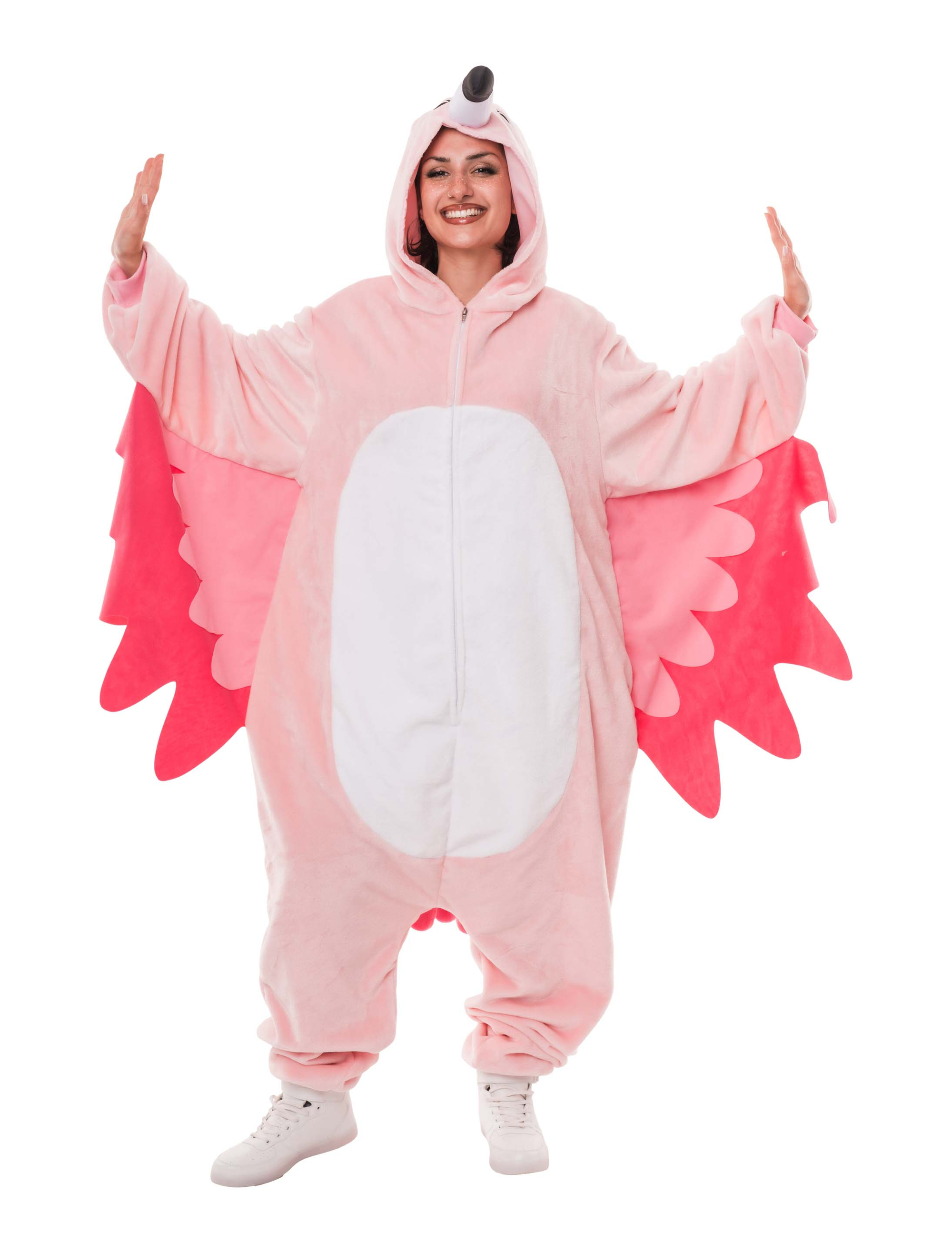 Overall Plüsch Flamingo Damen rosa 40/42
