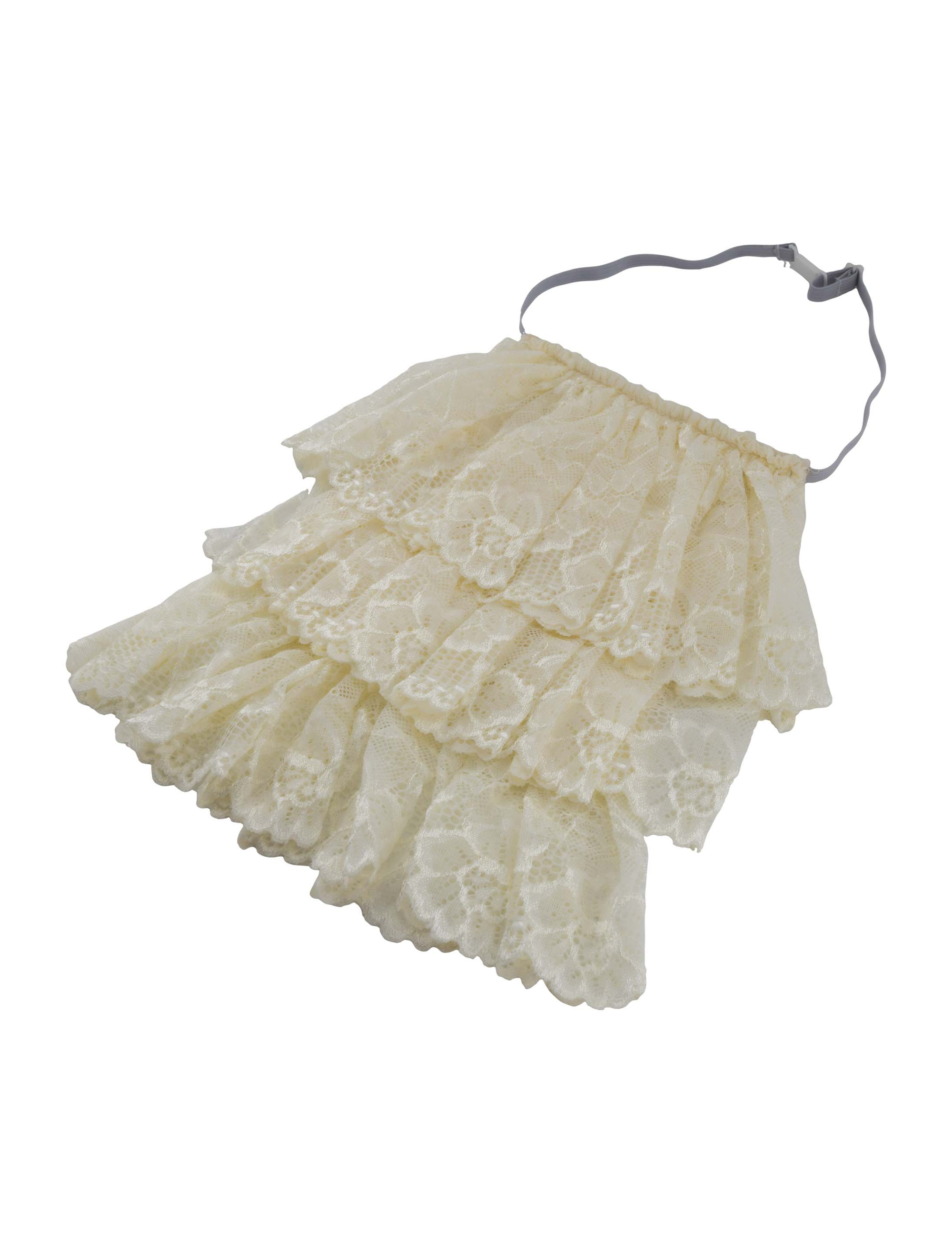 Jabot aus Spitze cremeweiß