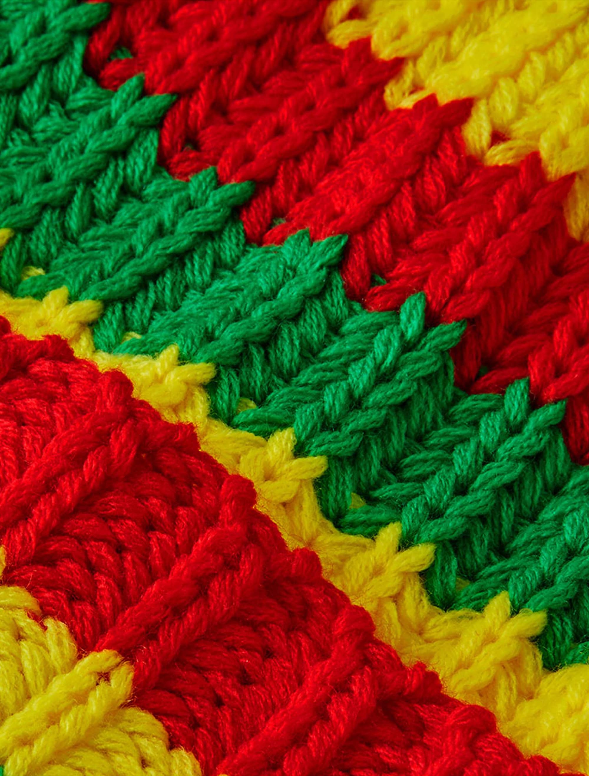 Strickmütze rot/gelb/grün one size