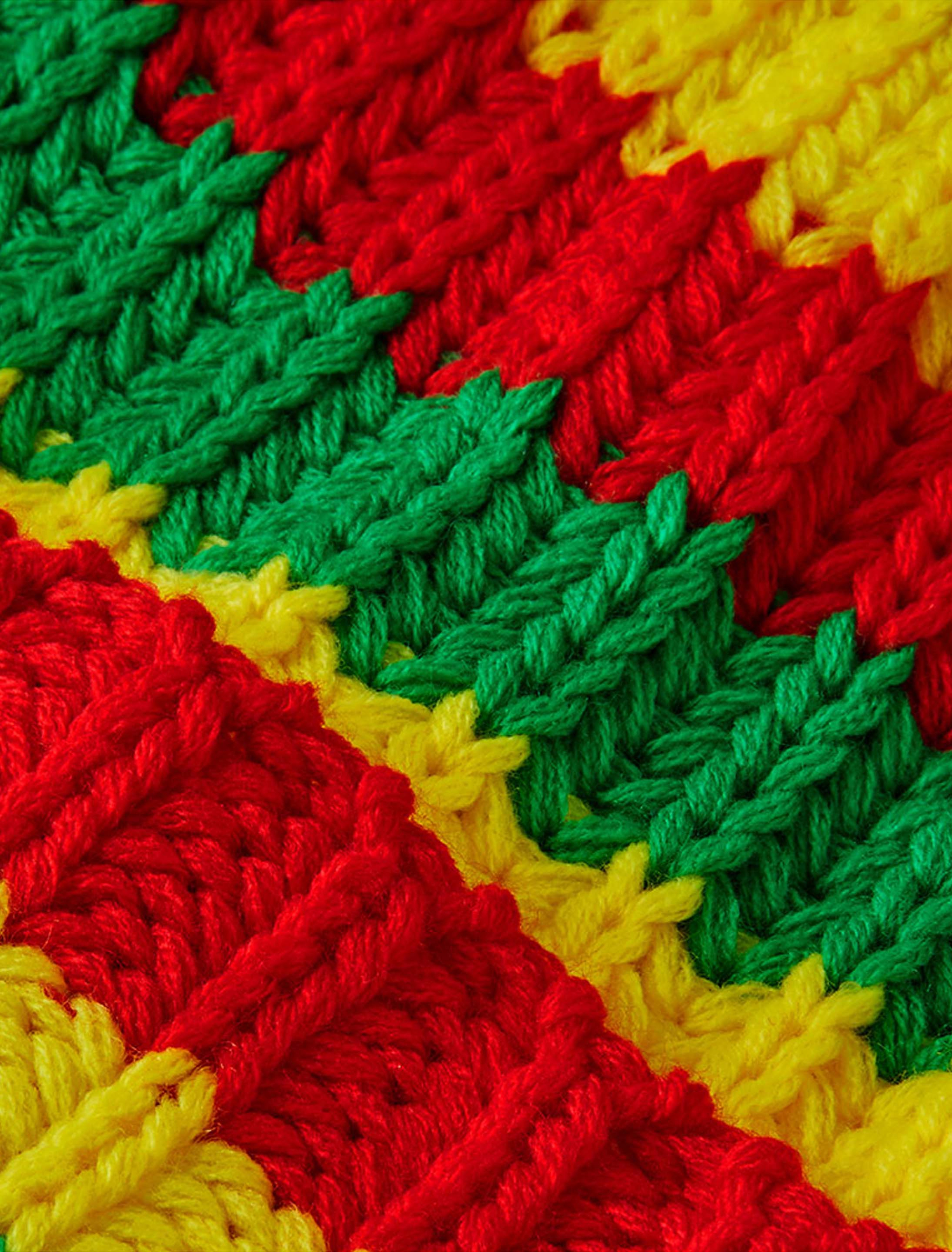 Strickmütze rot/gelb/grün one size