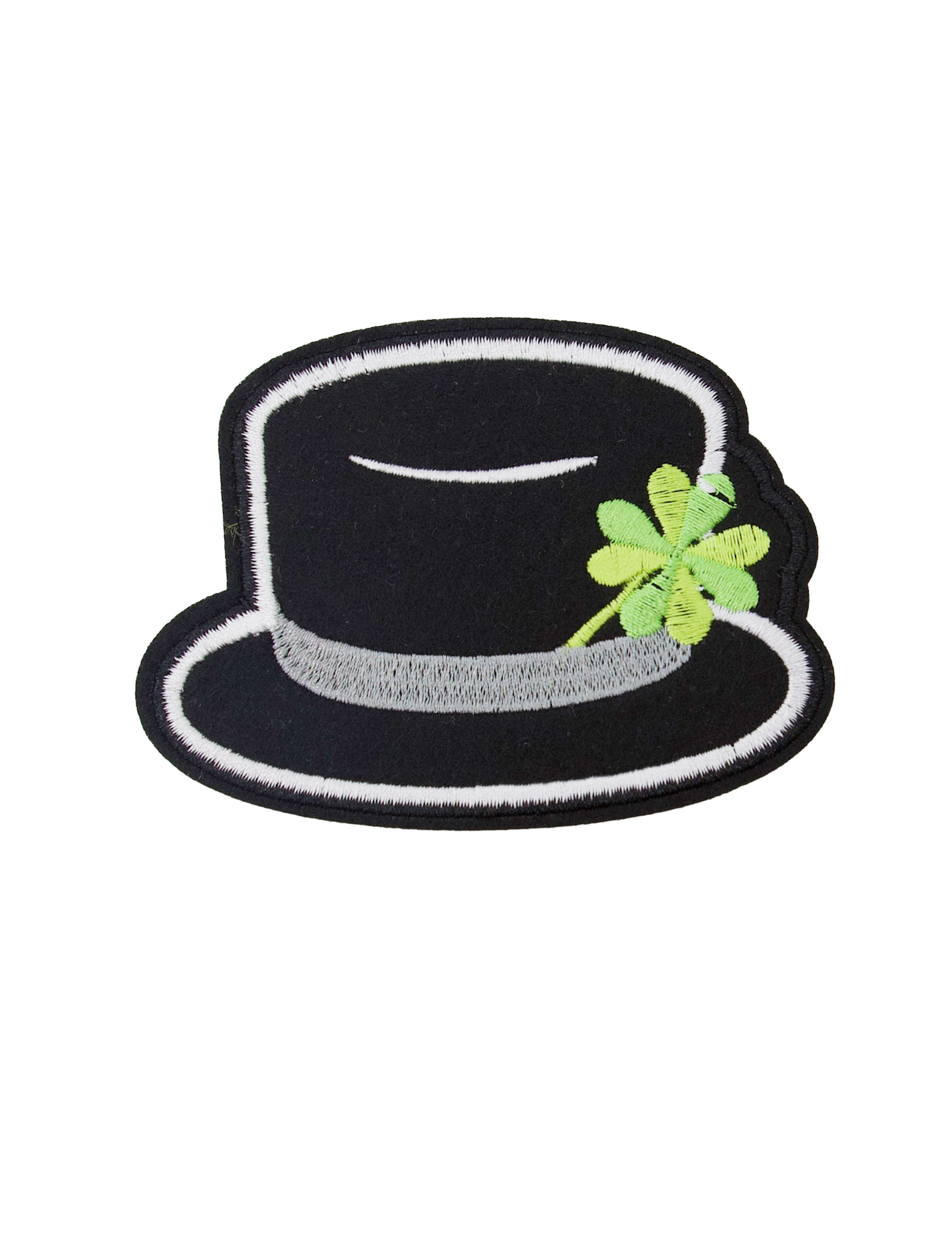 Bügelpatch Zylinder 9cm schwarz