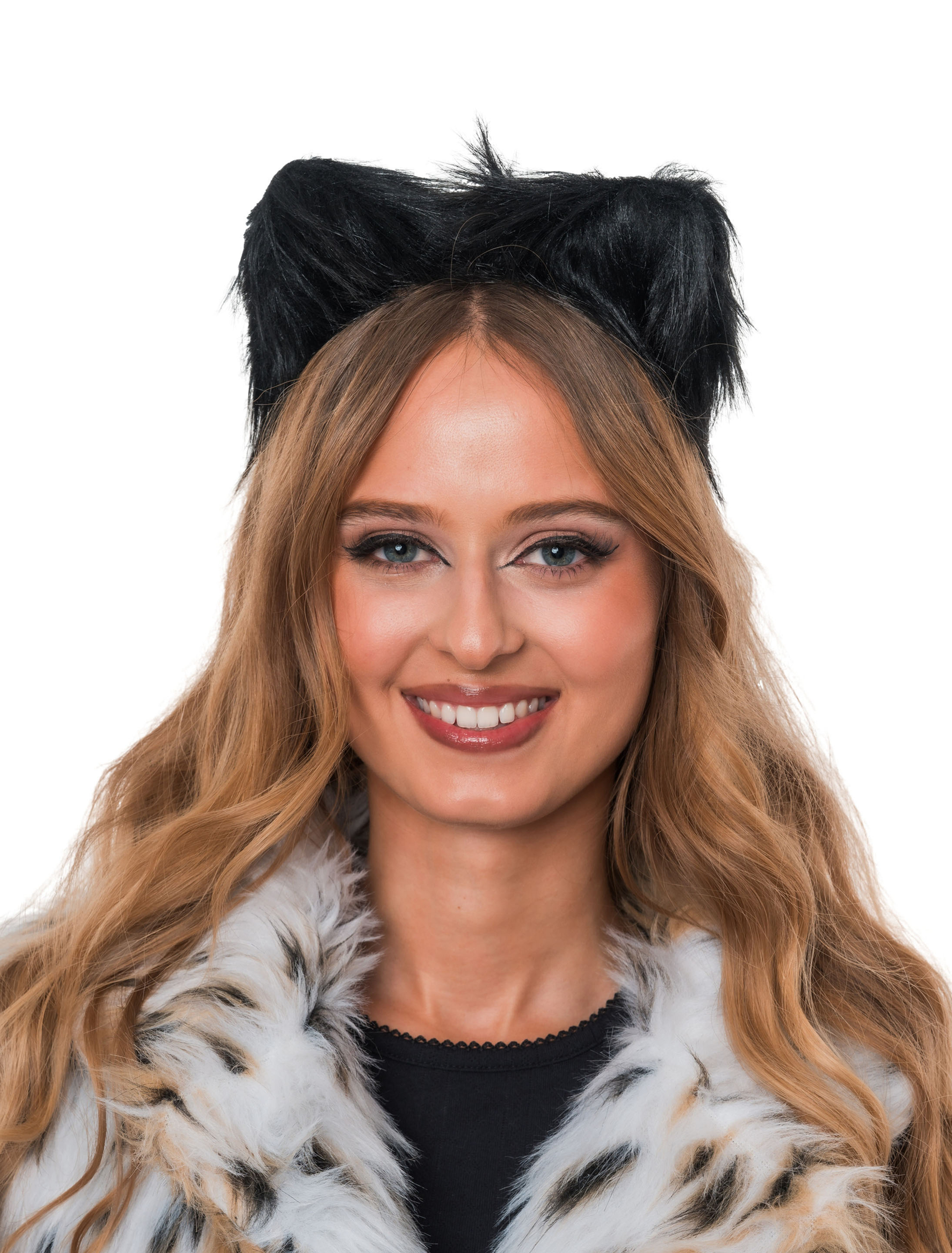 Haarreif Katzenohren schwarz