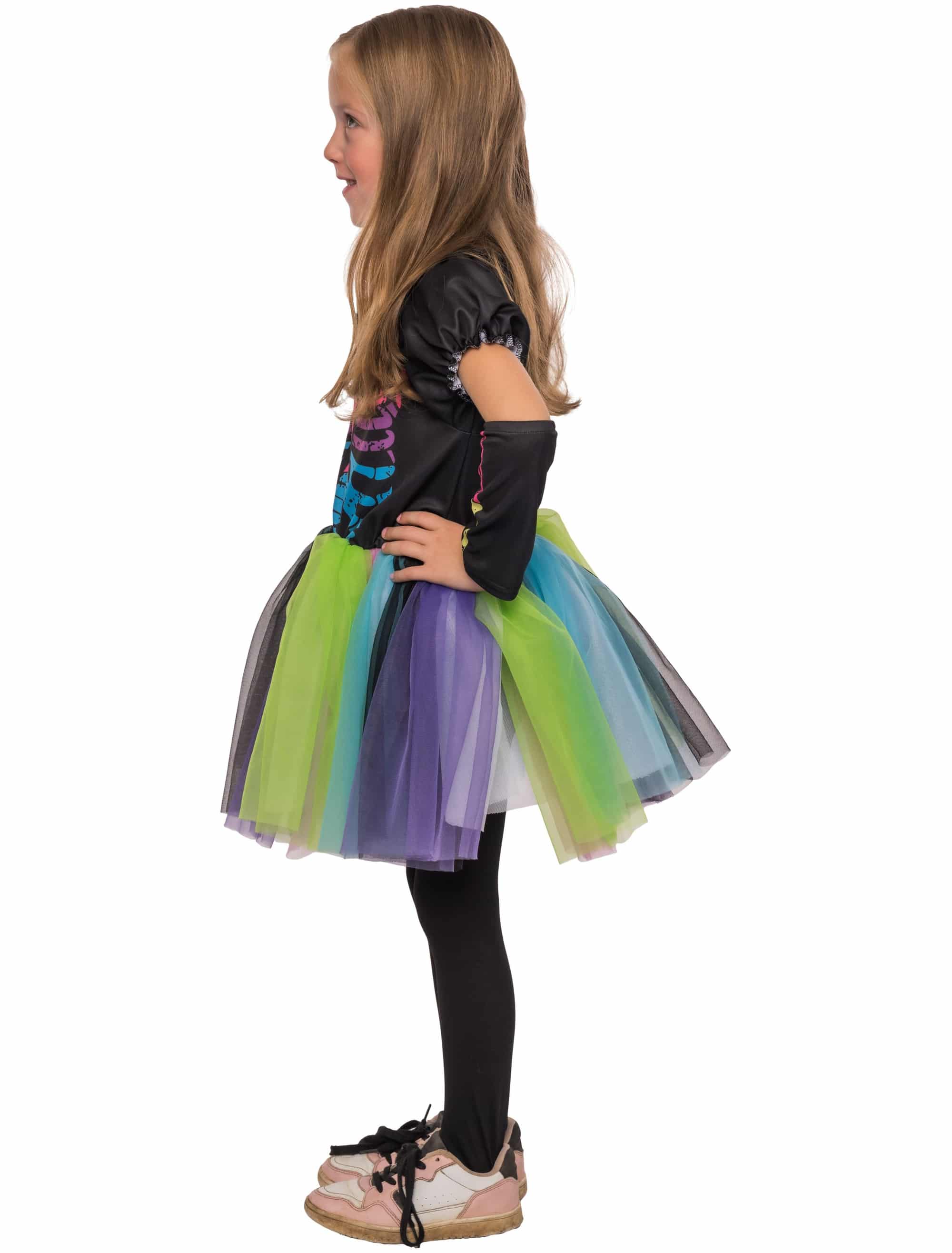 Kleid Skelett Tüllrock bunt 116/128