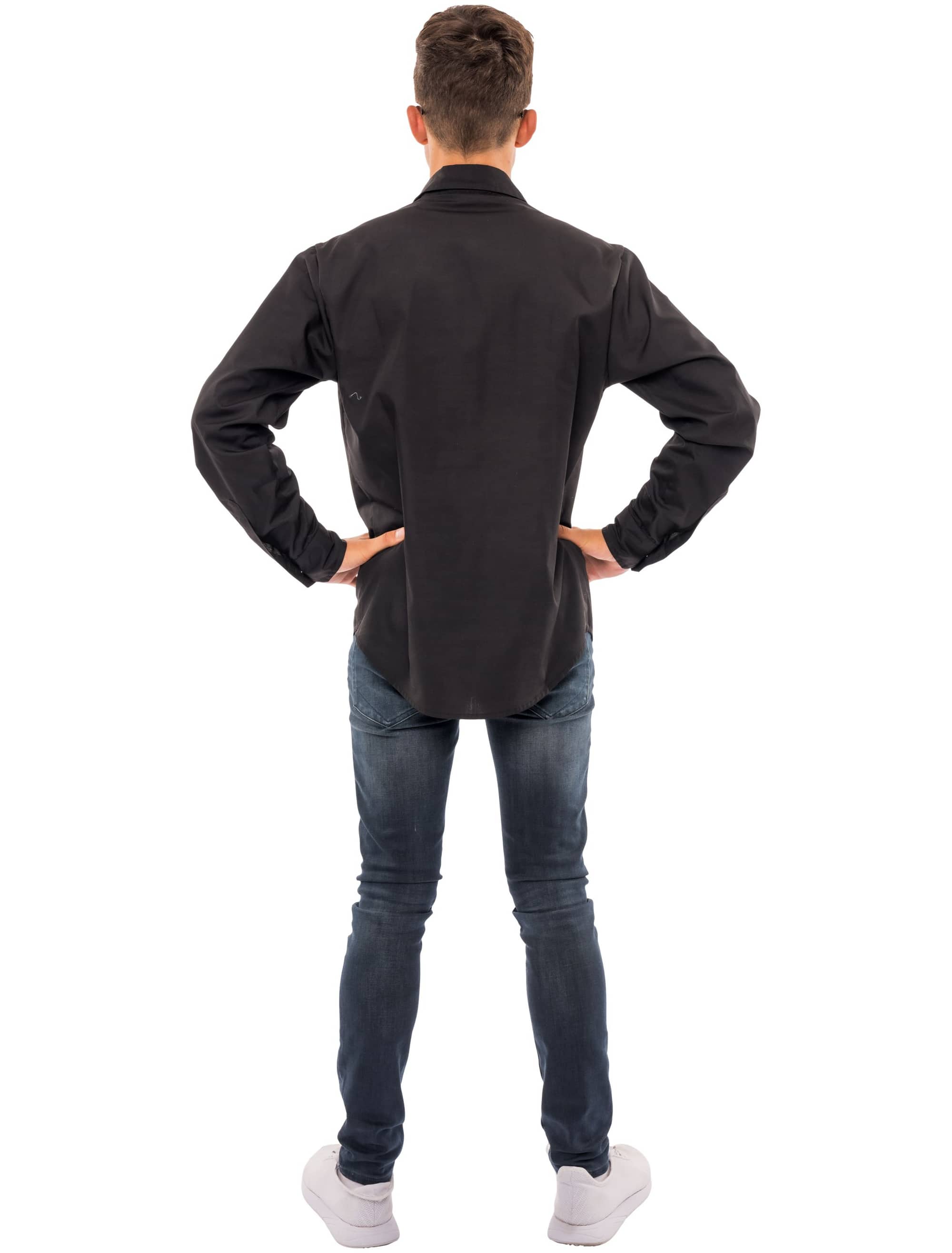 Hemd Police Herren schwarz M