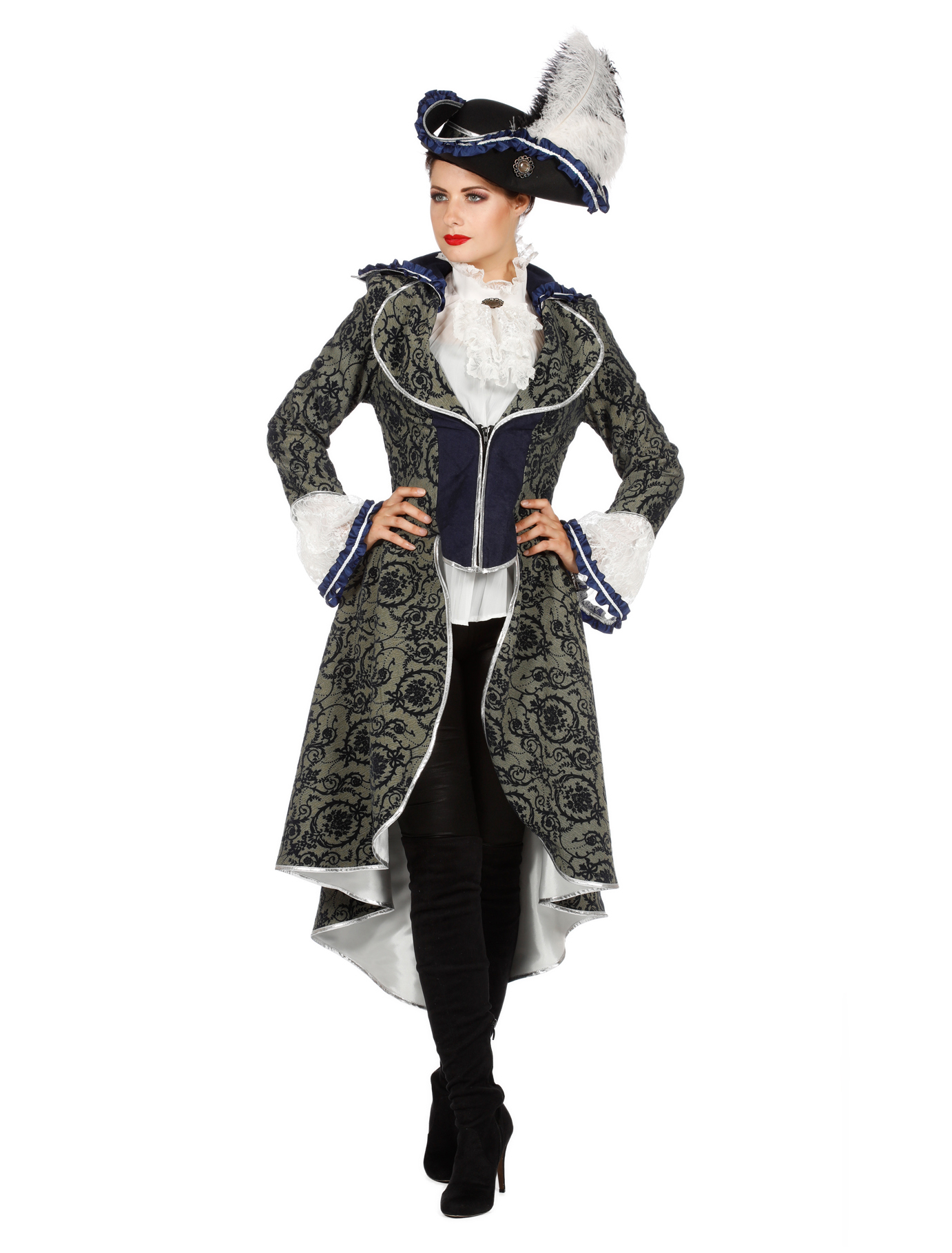 Jacke Rokoko Angelica Damen schwarz/weiß 34