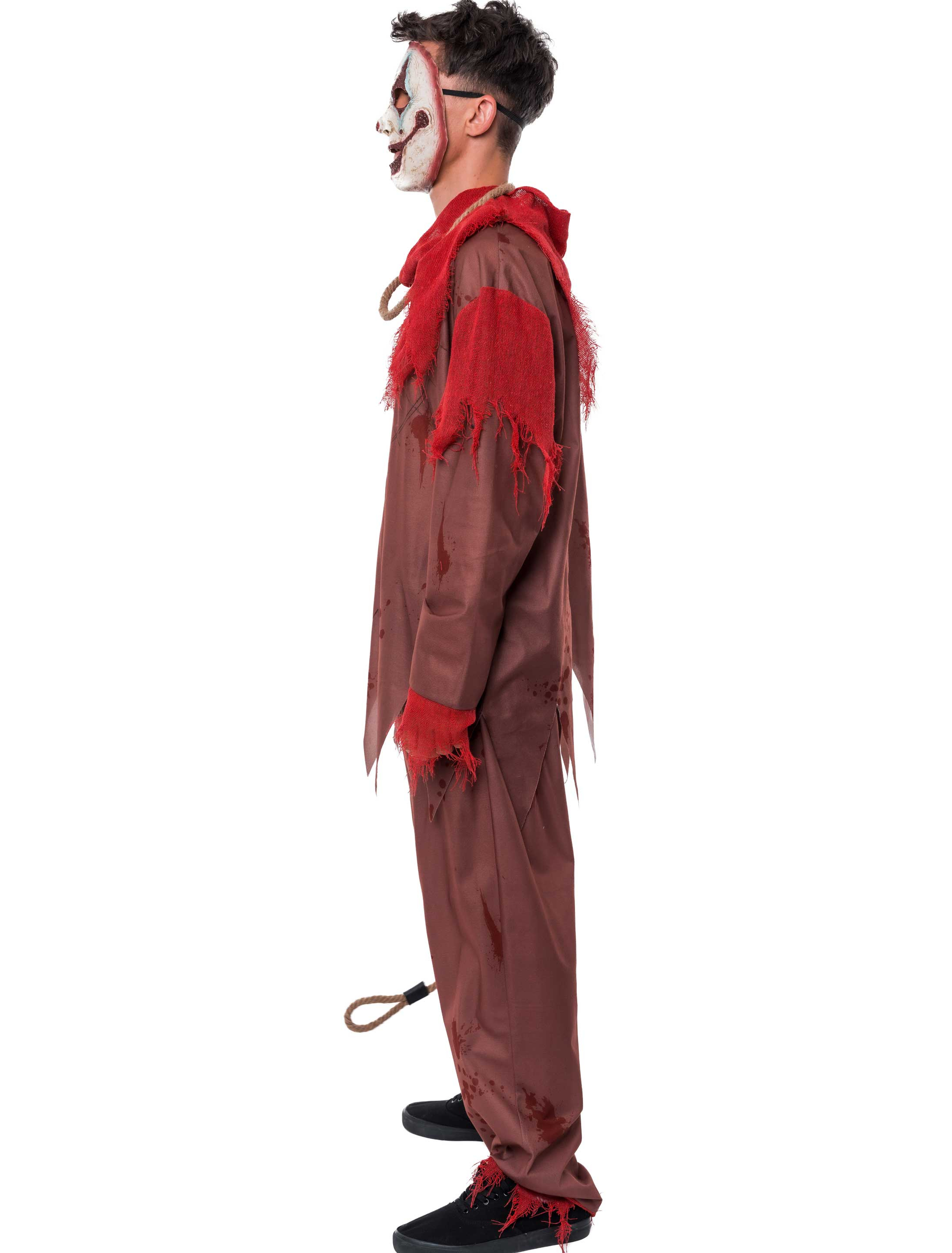 Vogelscheuche 2-tlg. Herren braun/rot S/M