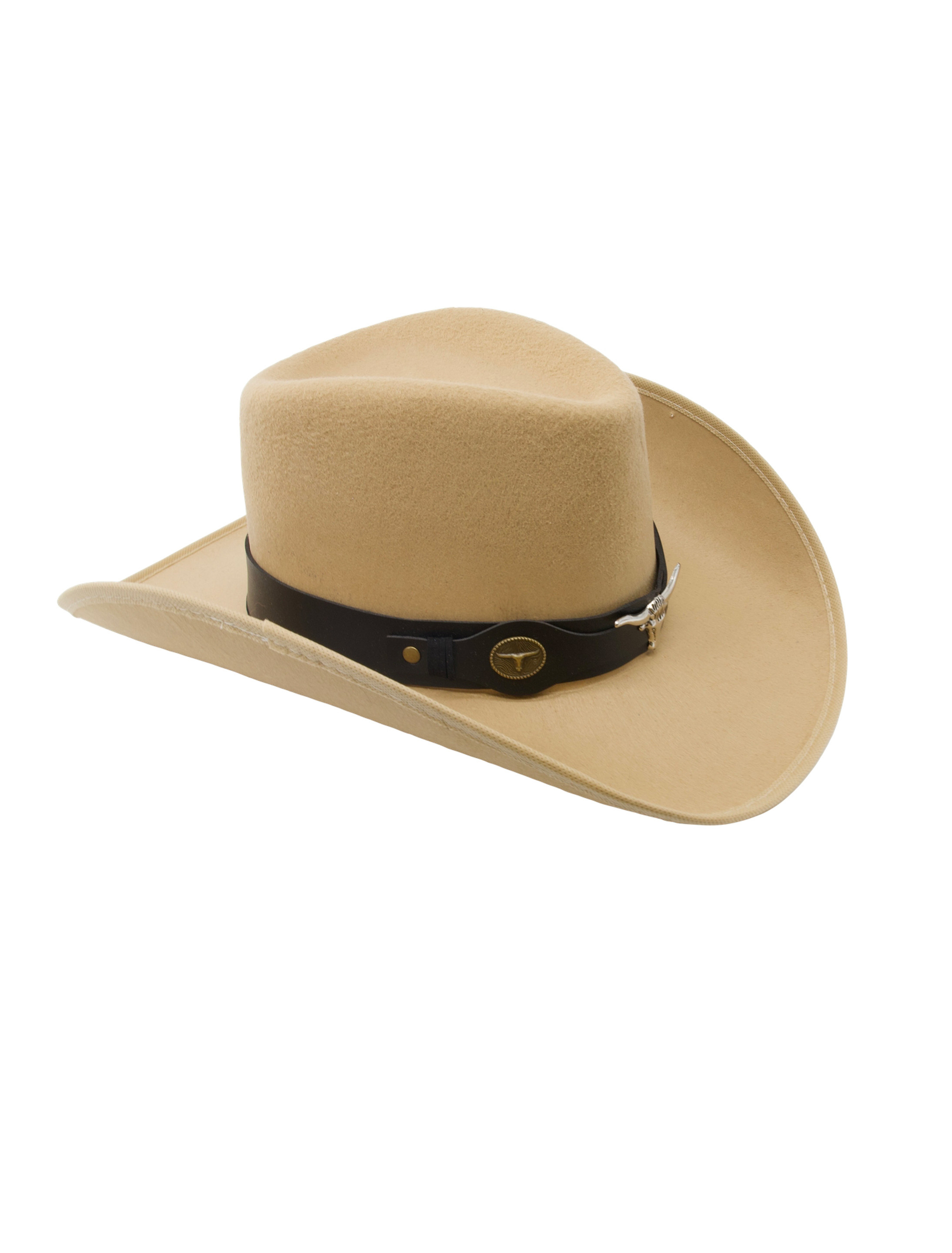 Cowboyhut Rodeo mit Lederband beige 59