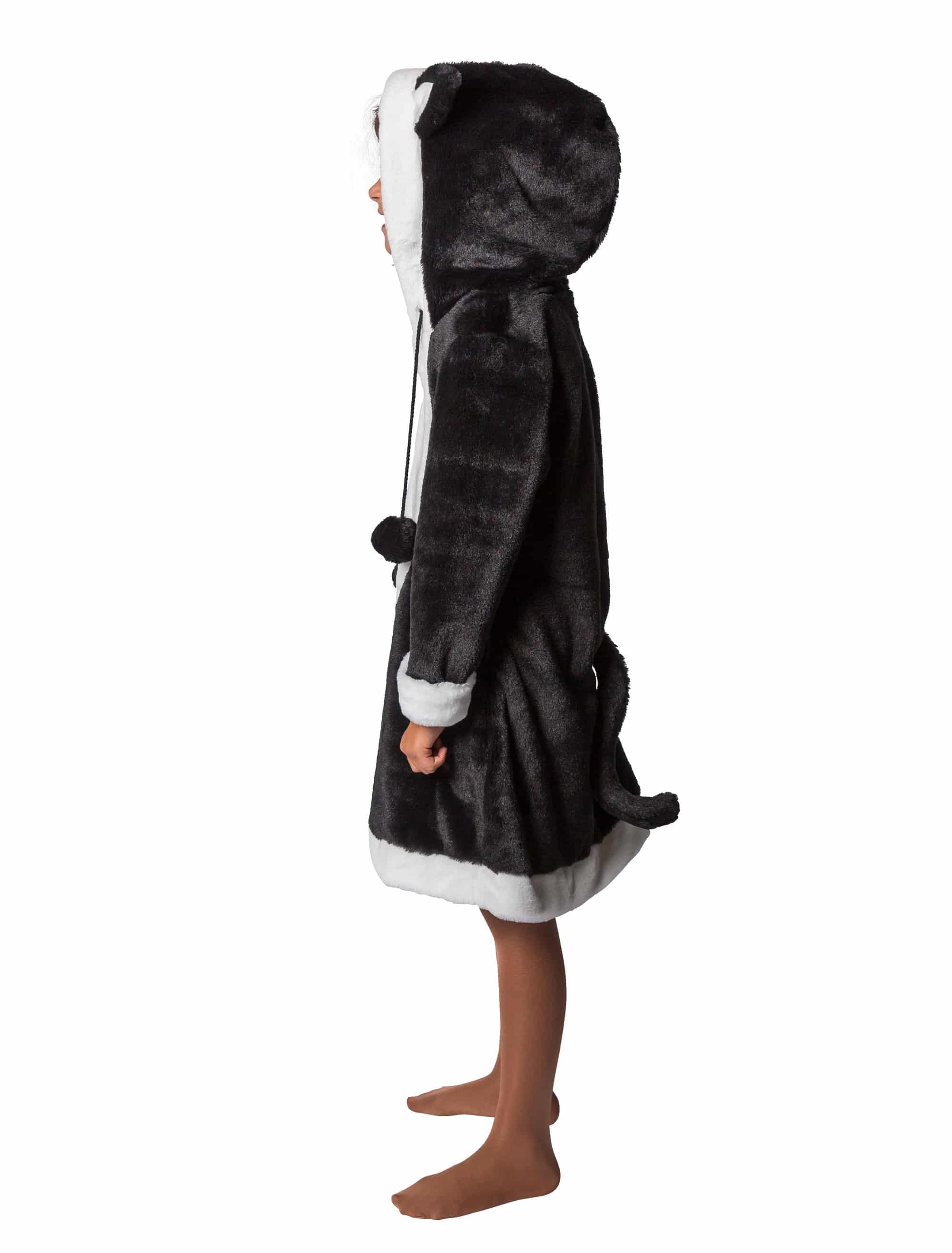 Kleid Katze Kinder Plüsch Mädchen schwarz 104