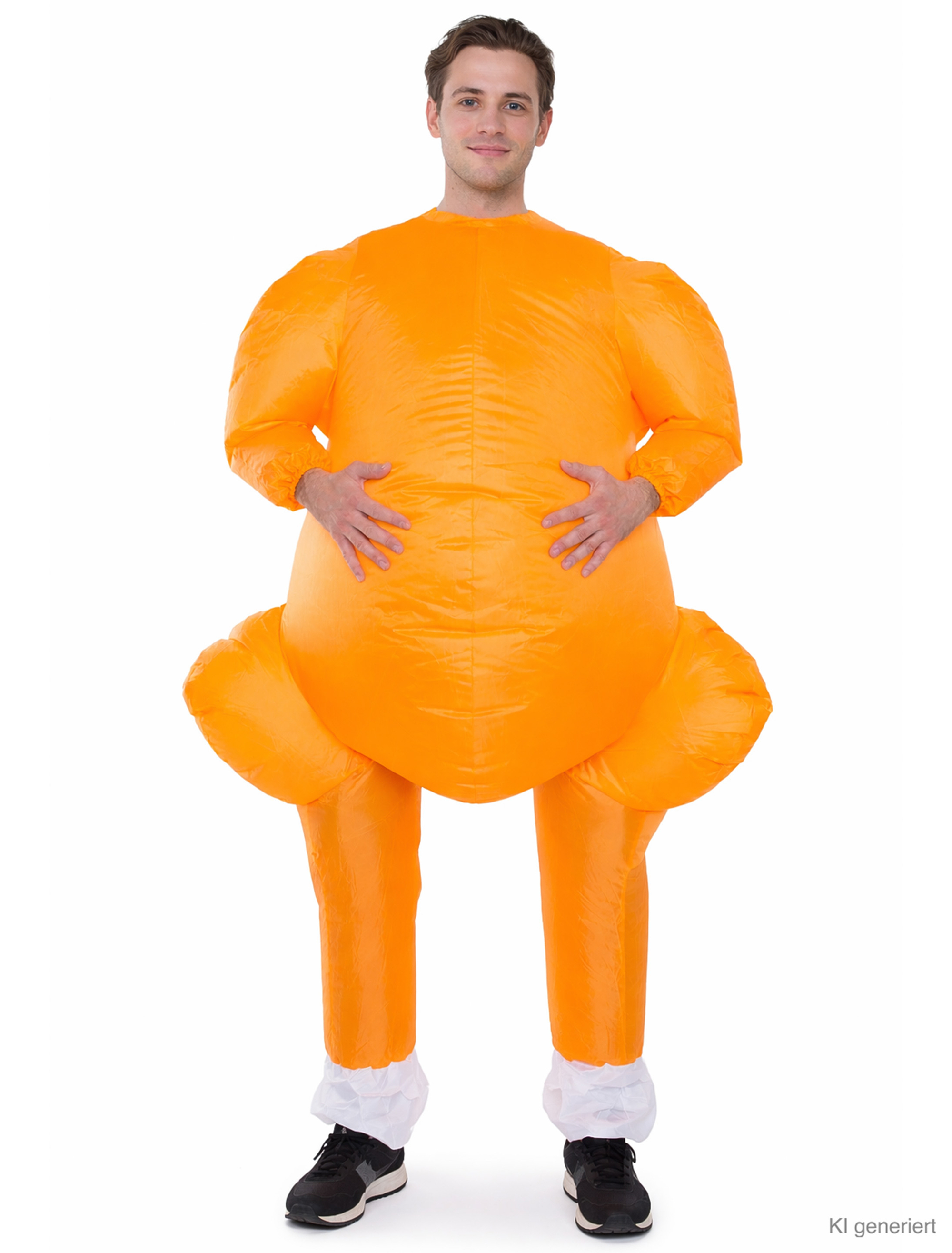 Kostüm Brathähnchen aufblasbar 2-tlg. orange one size