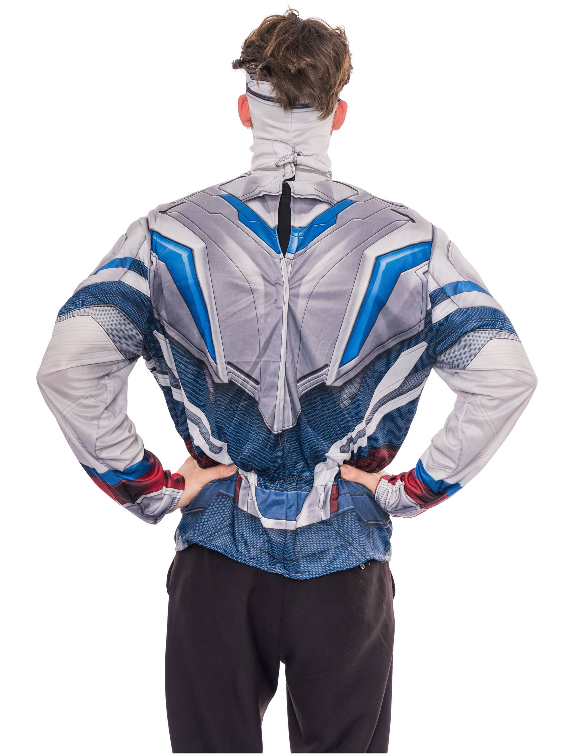 Jumpsuit Captain America Falcon 2tlg. Herren rot/weiß/blau XL