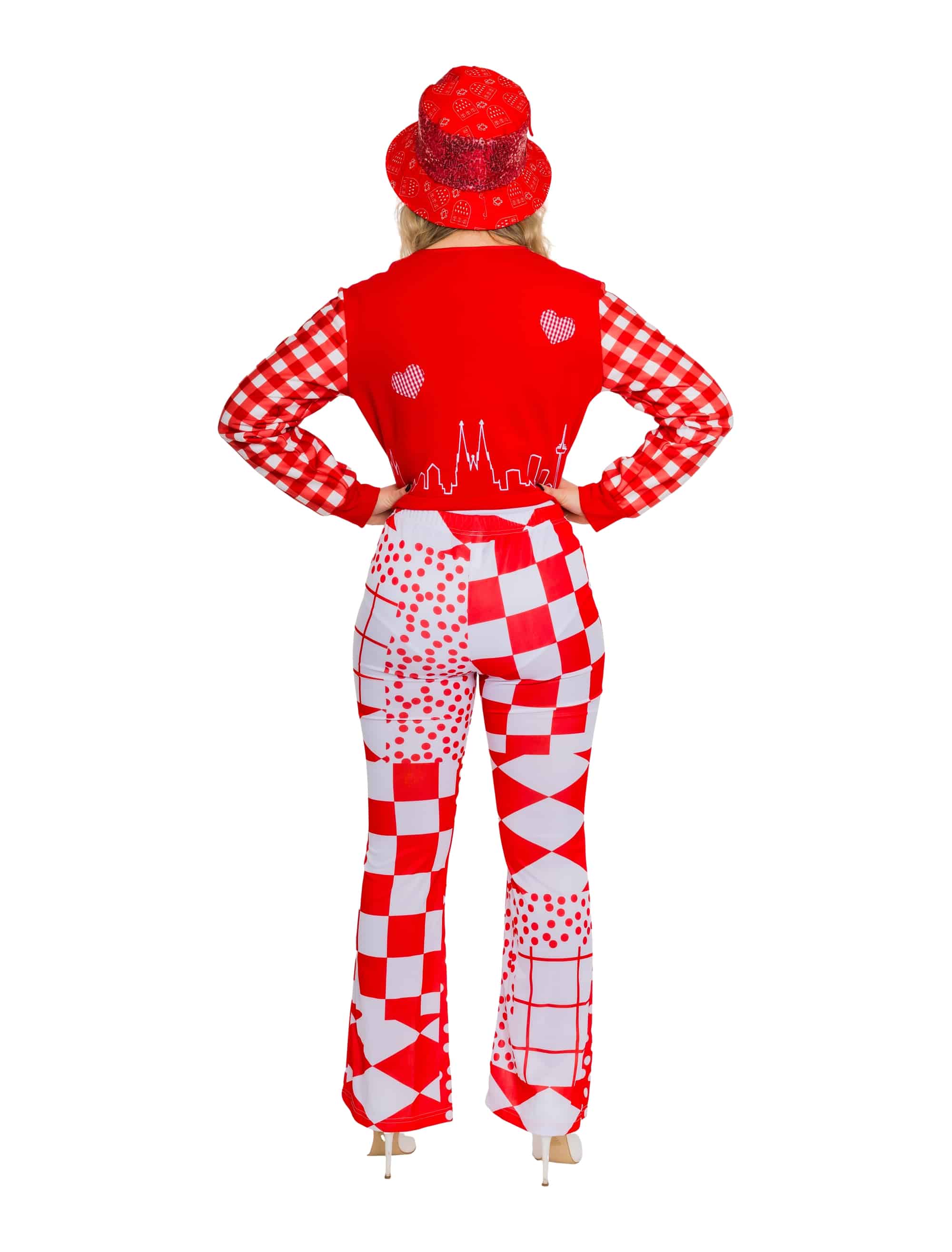 Hose Print rot/weiß L/XL