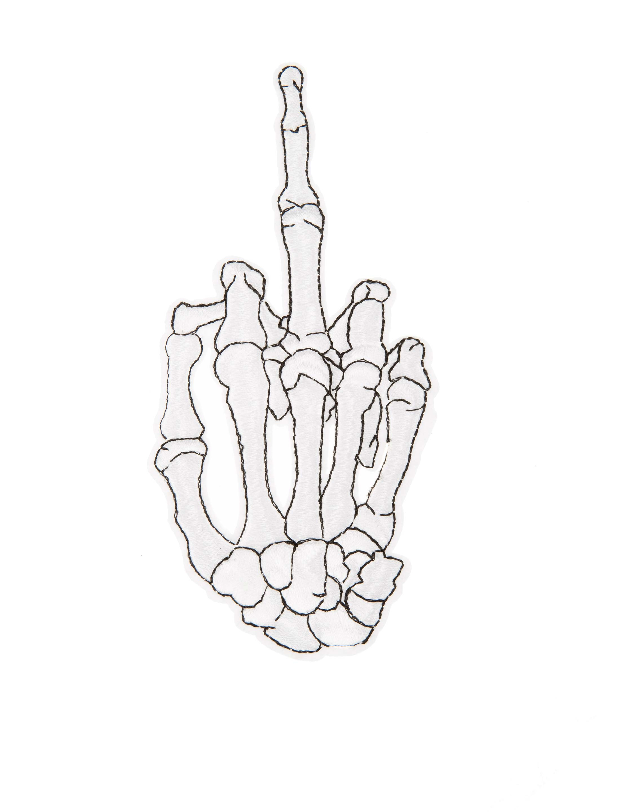 Bügelpatch Skeletthand