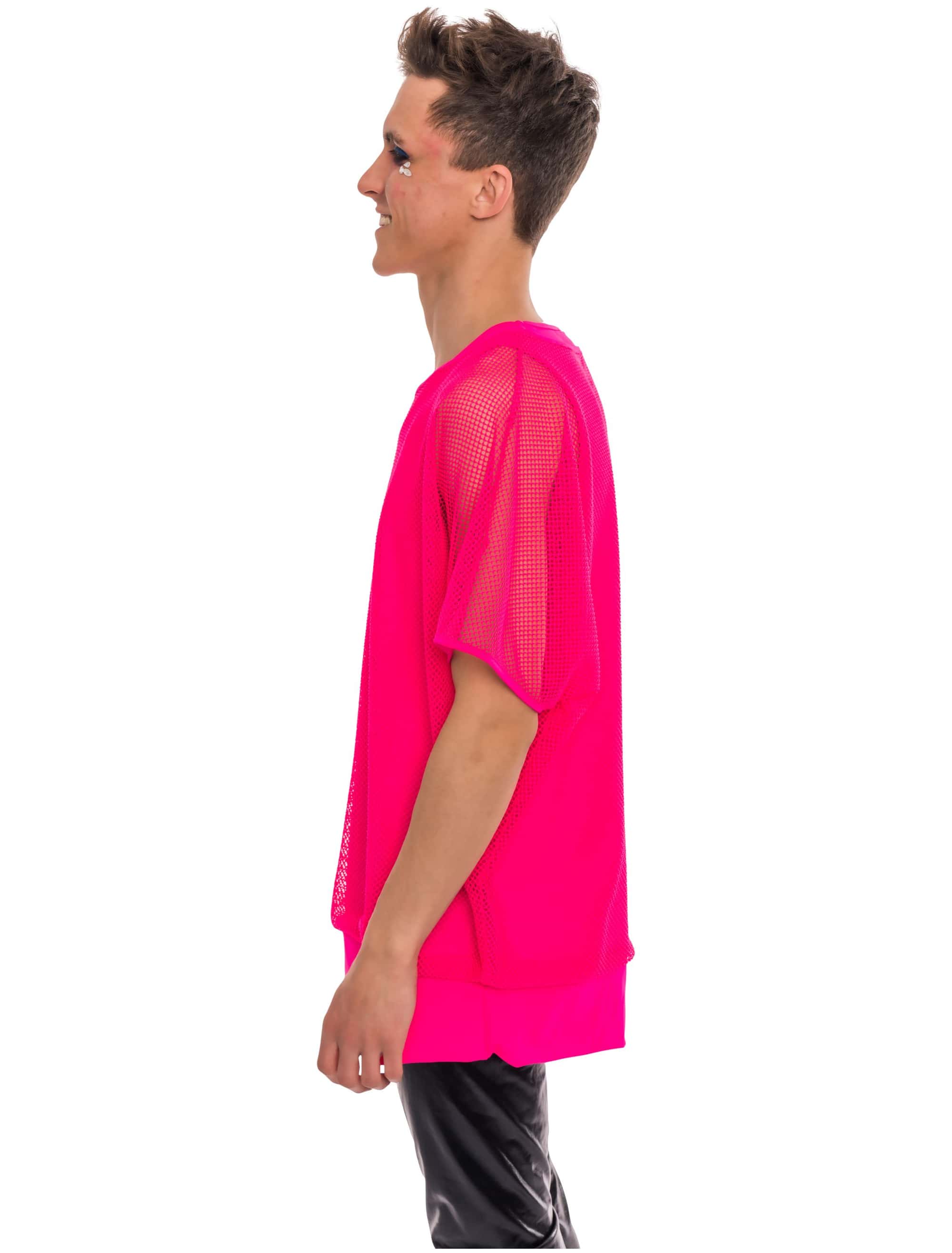 Netz-T-Shirt neonpink S/M