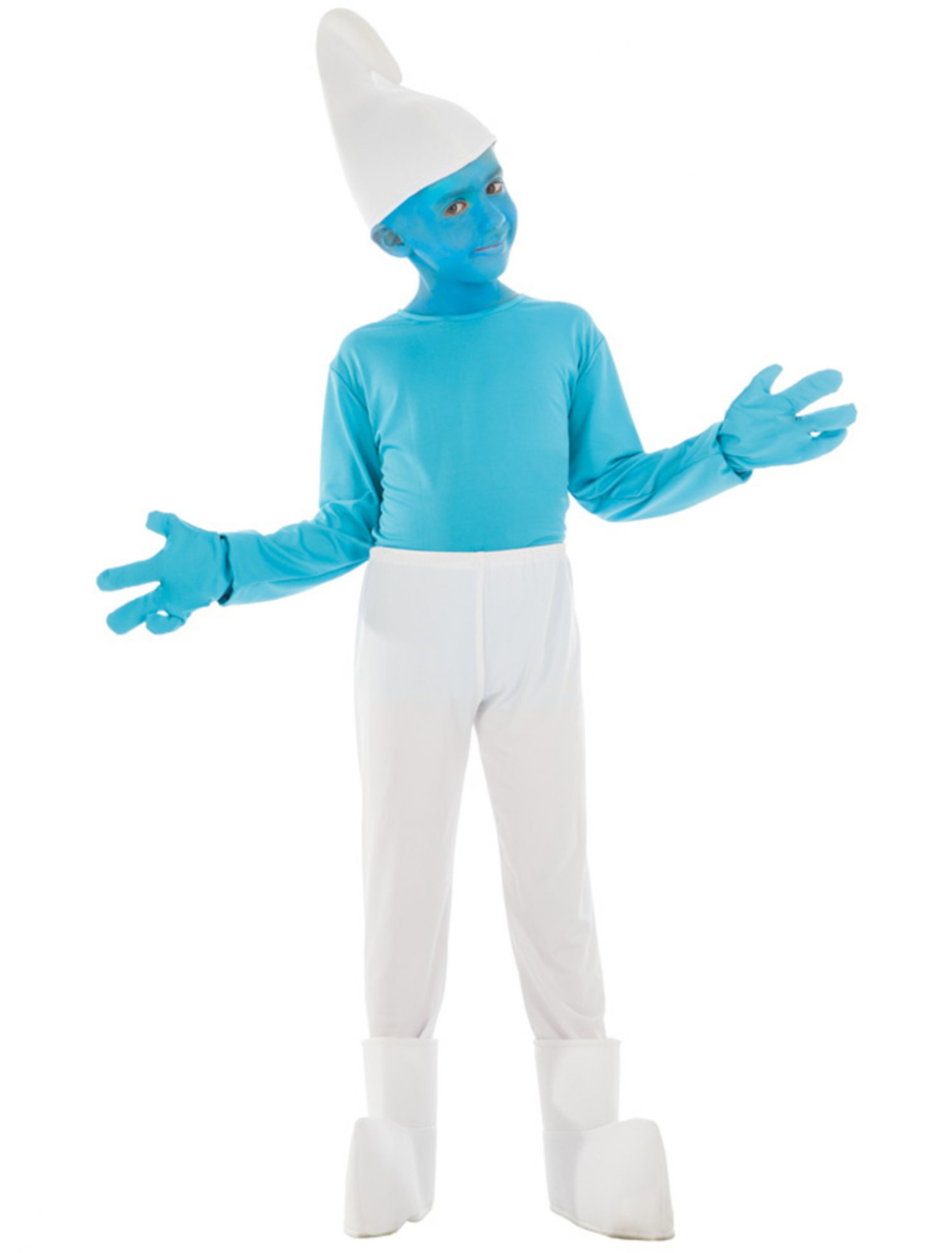 Schlumpf 5-tlg. Jungen weiß/blau 140
