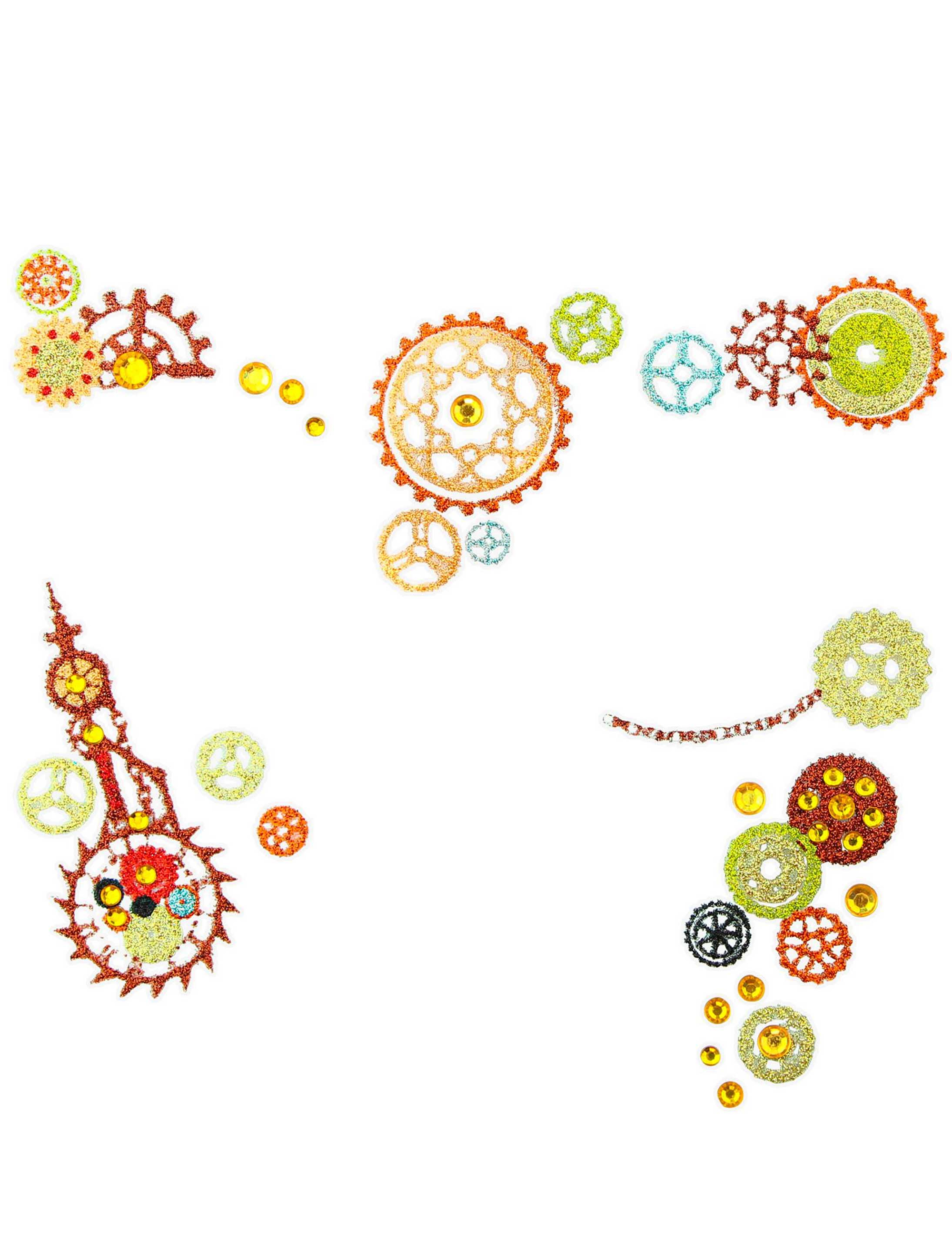 Gesichtssticker Steampunk bunt
