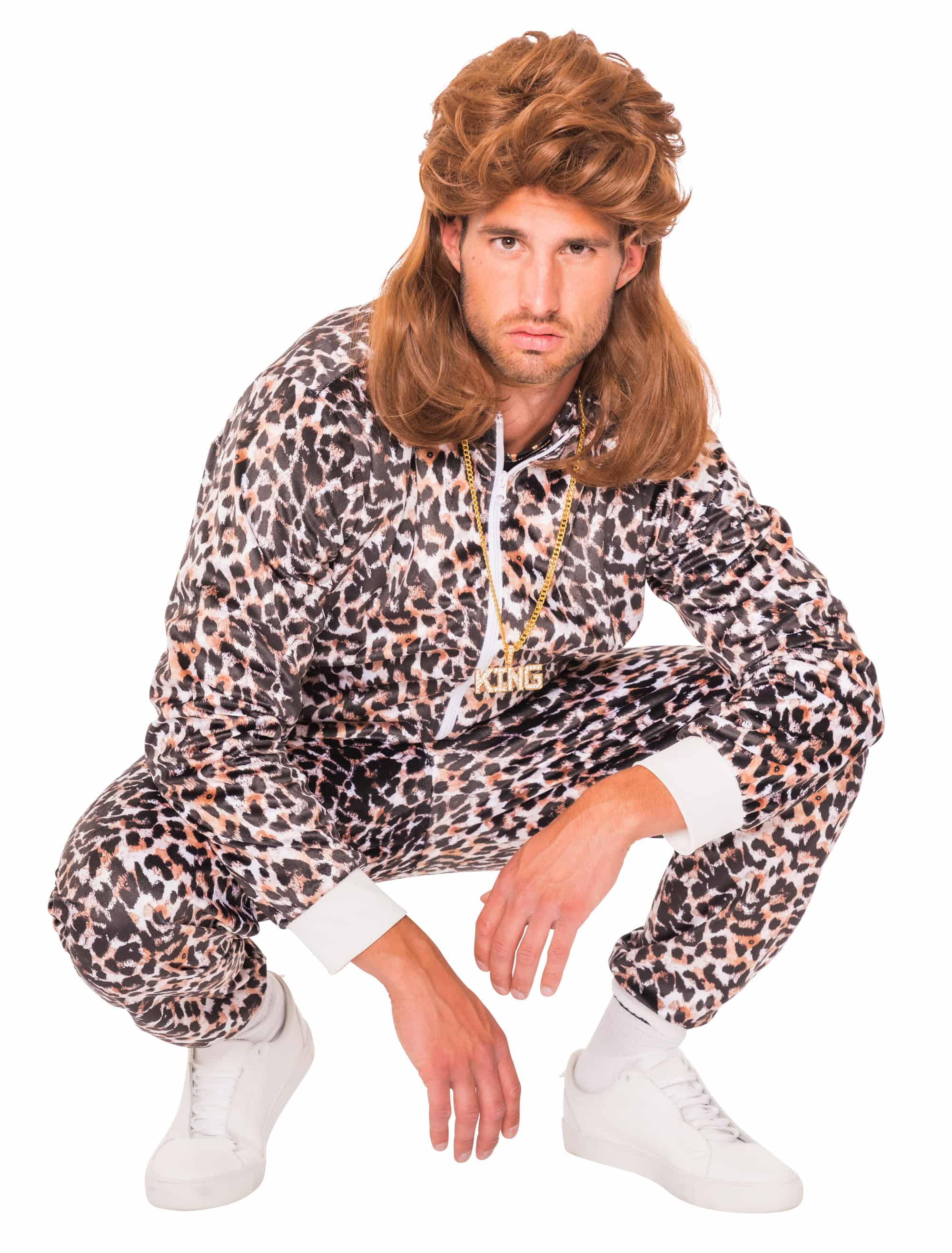 Jogginganzug Leopard 2-tlg. Herren braun L/XL