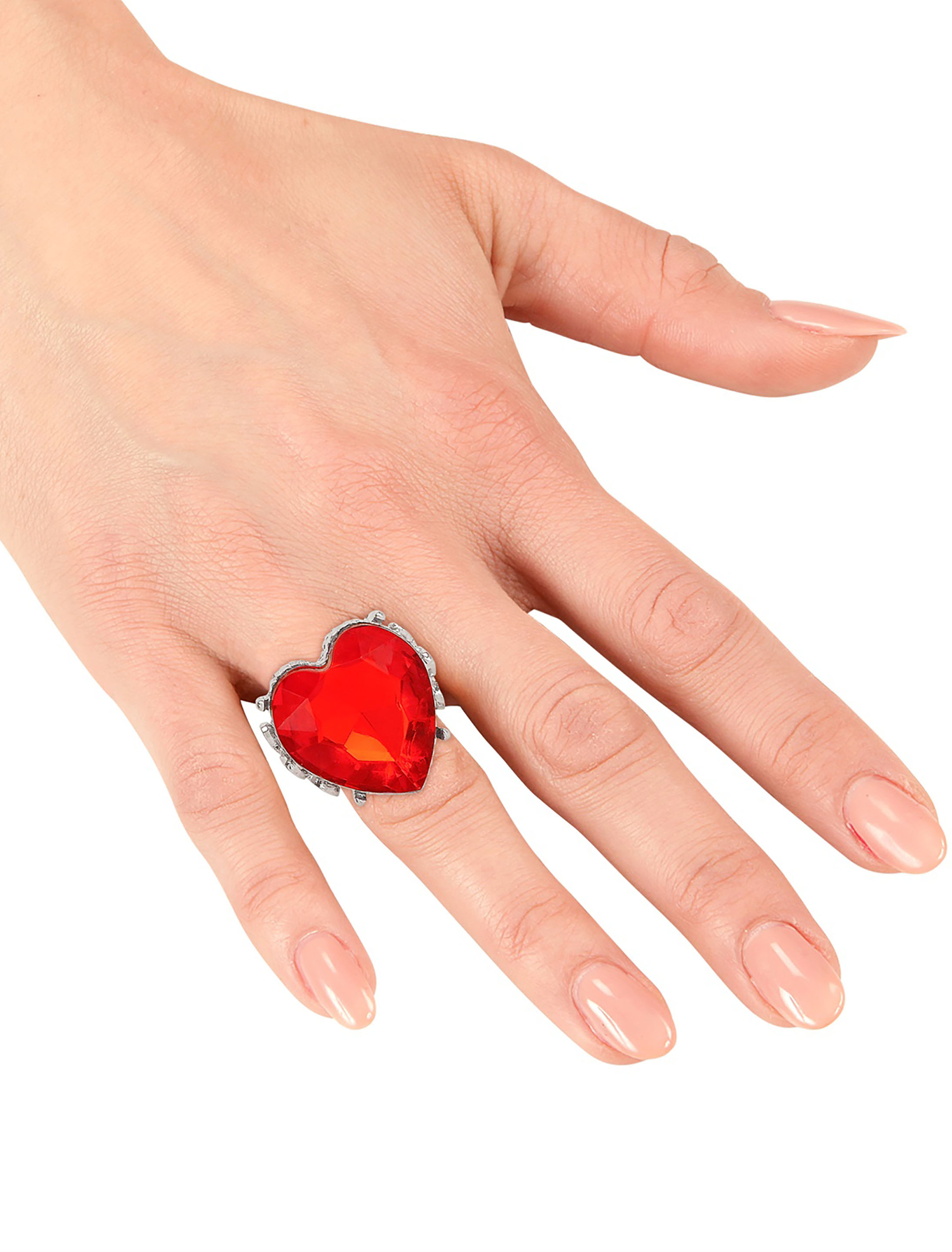 Ring Herz rot/silber