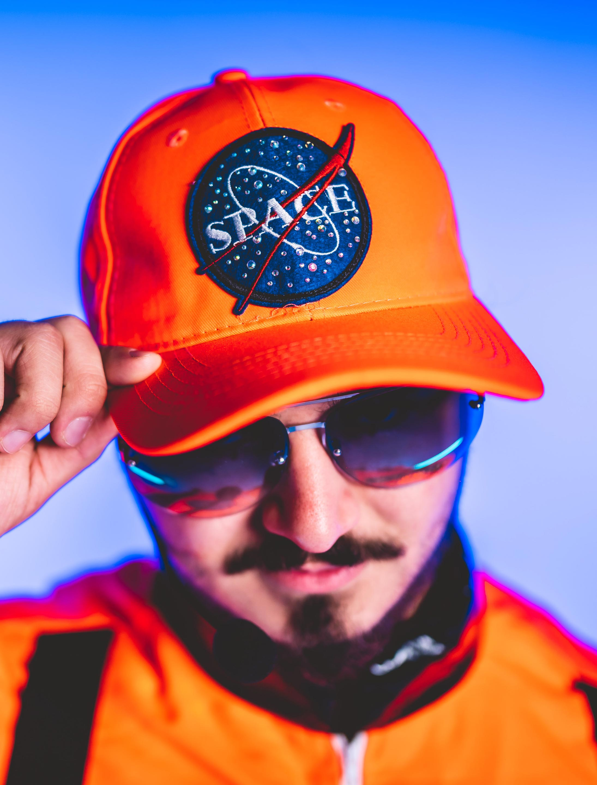 Baseball Cap Space orange