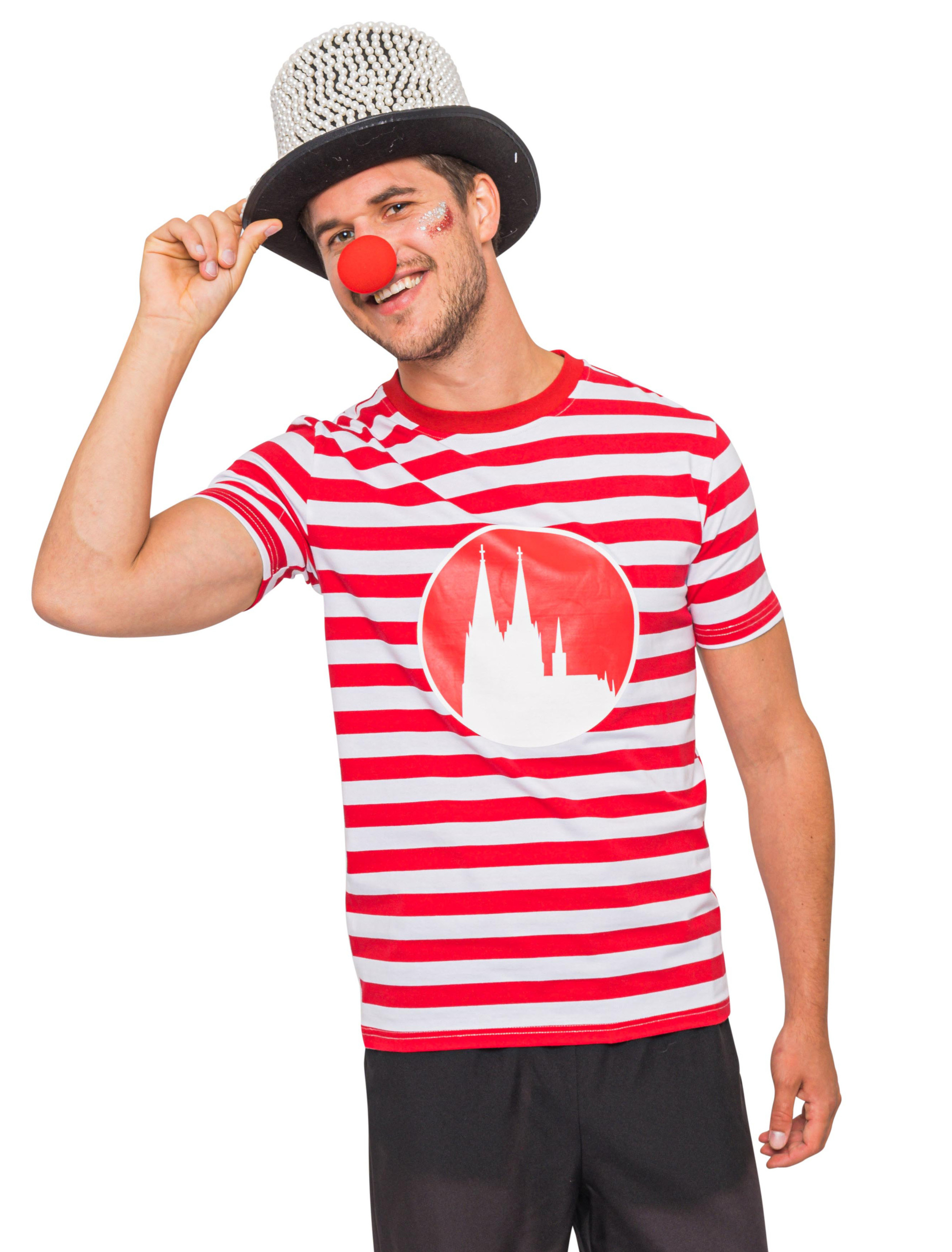 T-Shirt mit Dom Herren rot/weiß 5XL