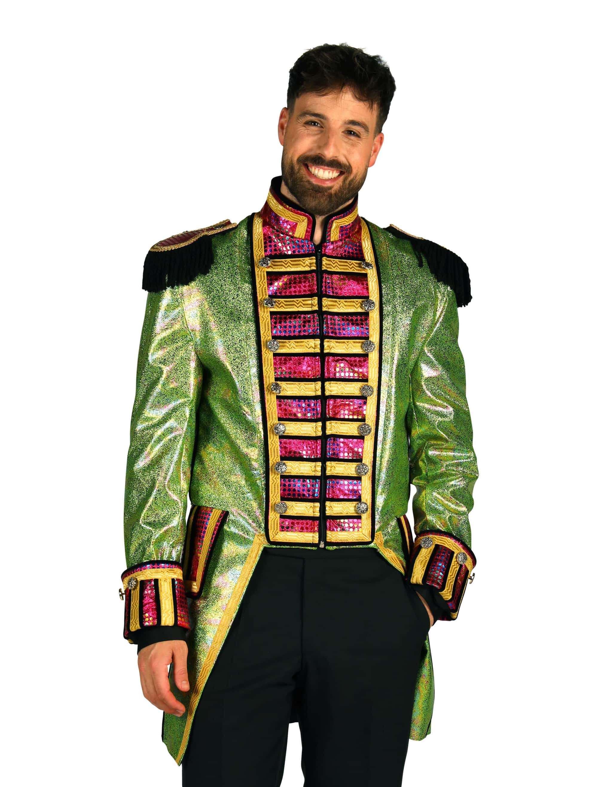Jacke Zirkusdirektor metallic Herren grün L