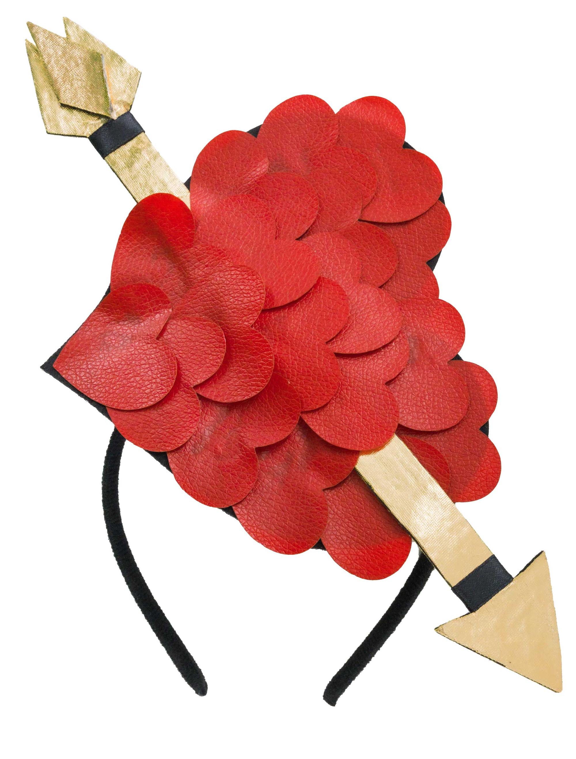 Haarreif Amor Herz mit Pfeil rot