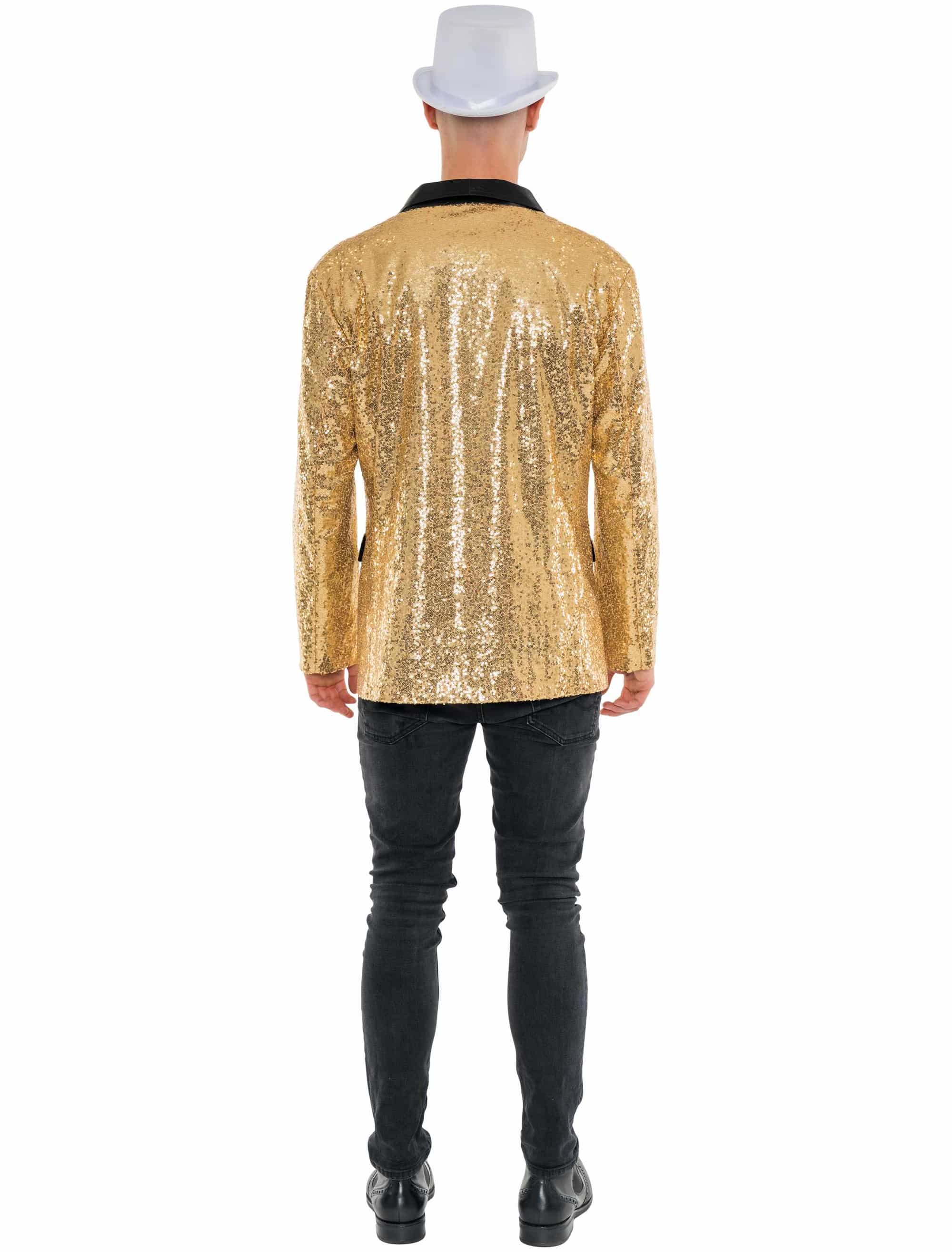 Sakko mit Pailletten Herren gold S