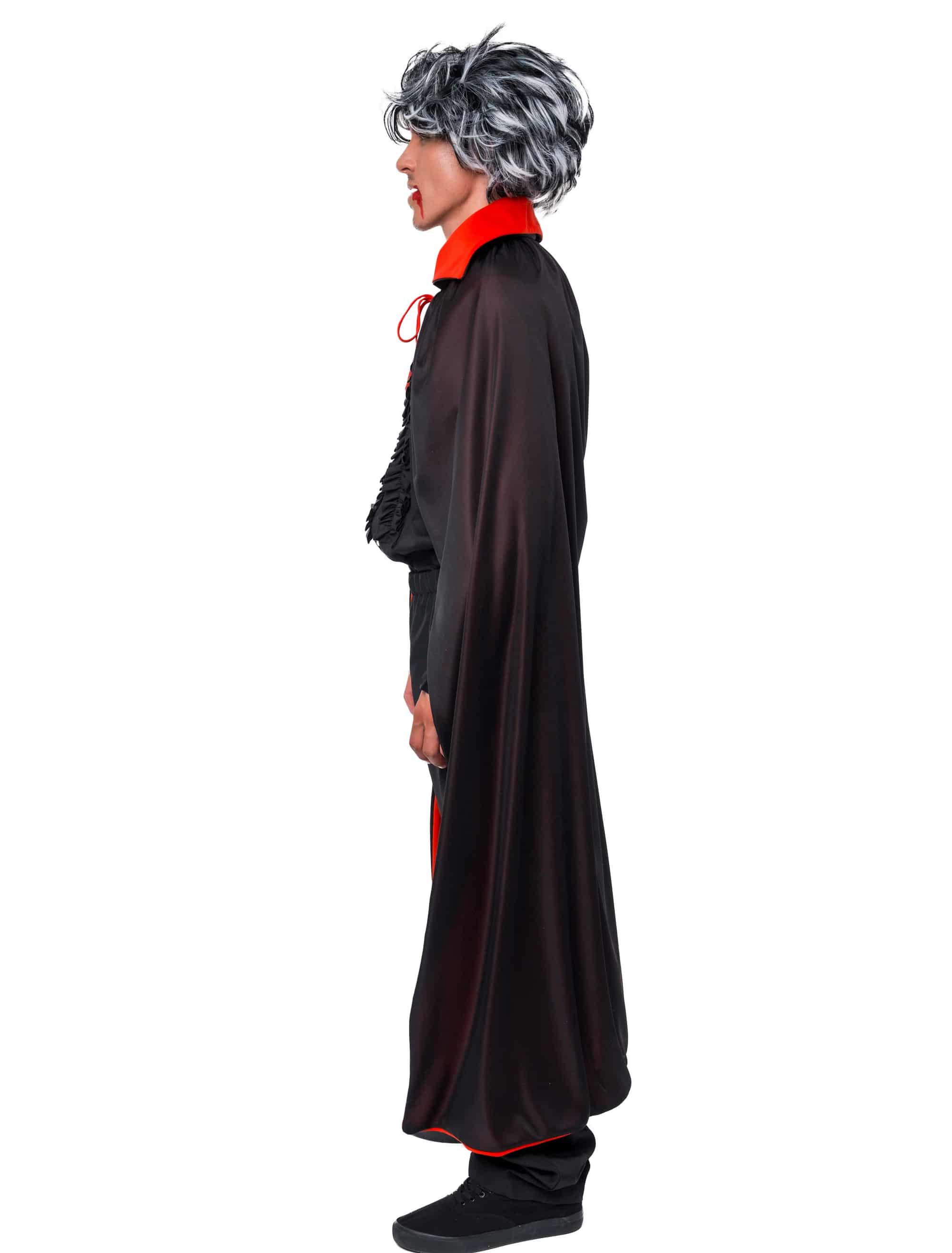 Umhang Vampir Herren schwarz/rot one size