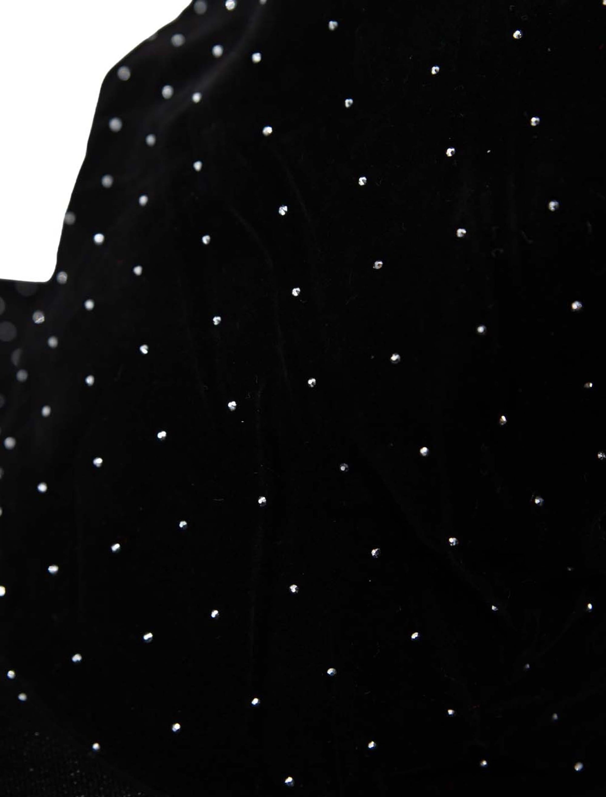 Hexenhut mit Glitzersteinen schwarz 59