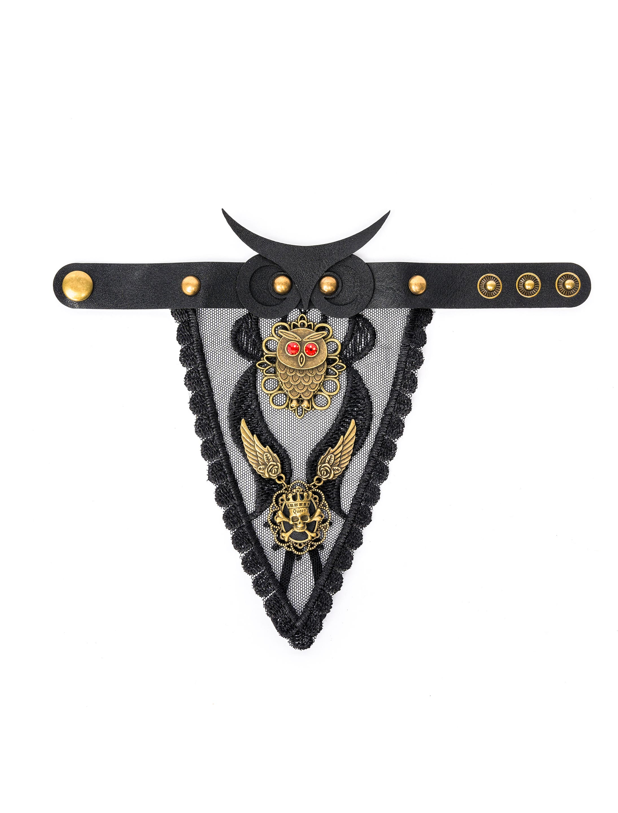 Handschmuck Eule schwarz