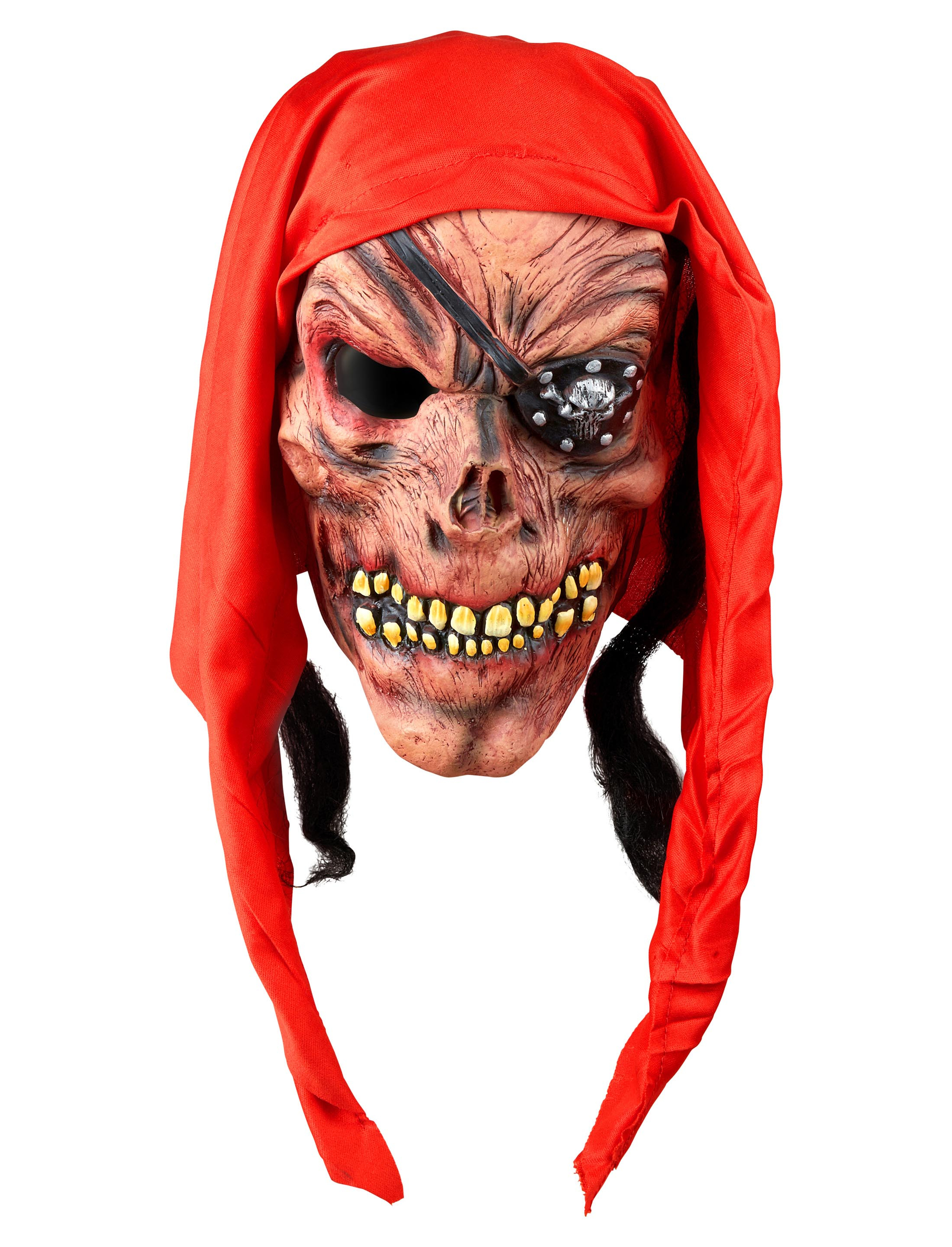 Latexmaske Zombie Pirat