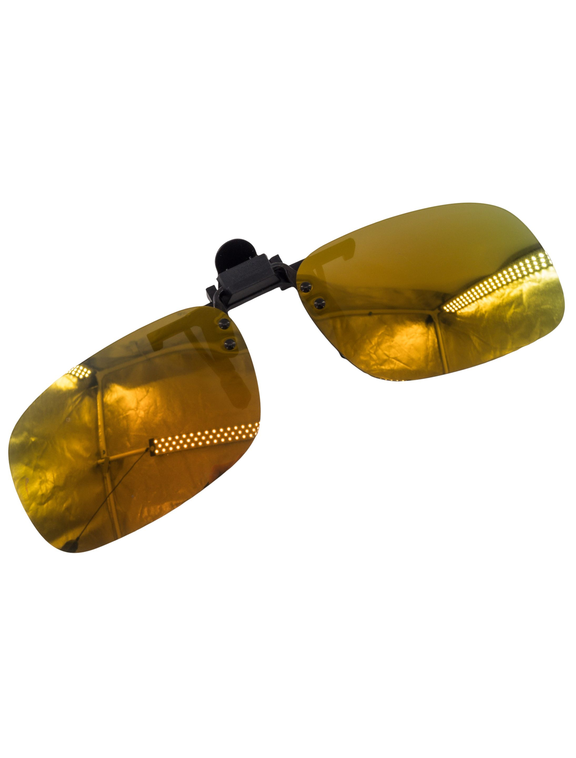 Brille mit Aufsteckclip braun