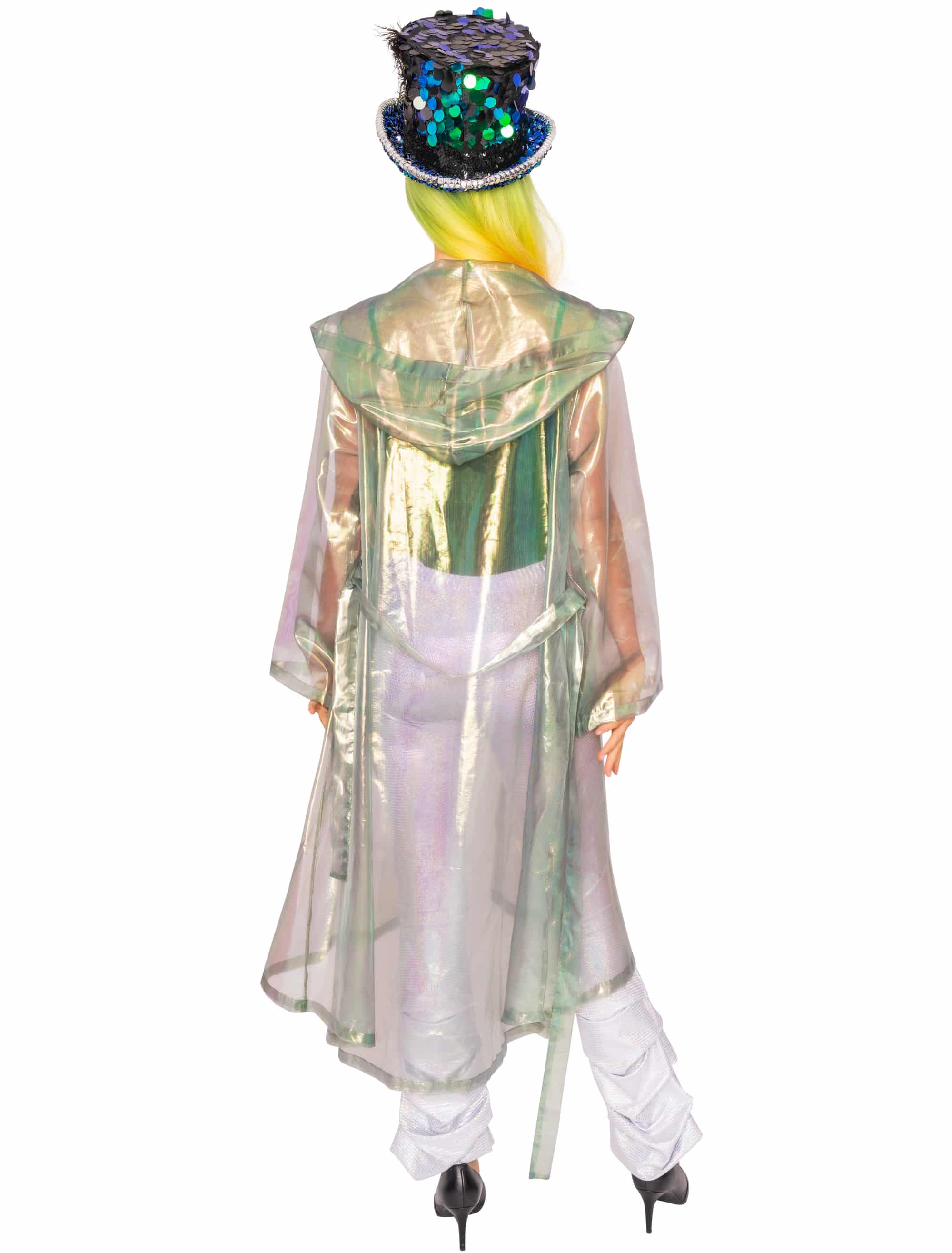 Festivalmantel transparent mehrfarbig one size