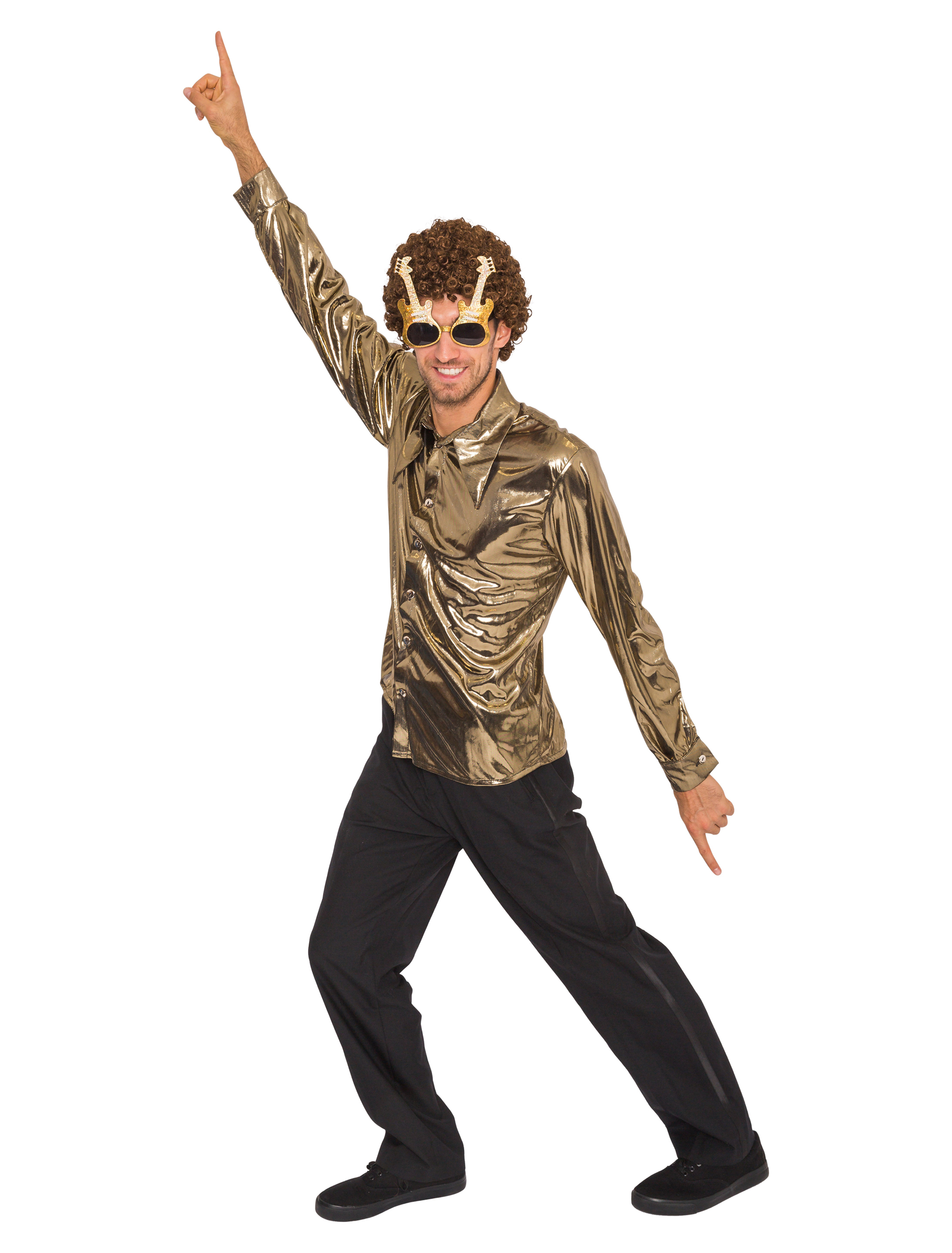 Hemd Herren metallic gold M