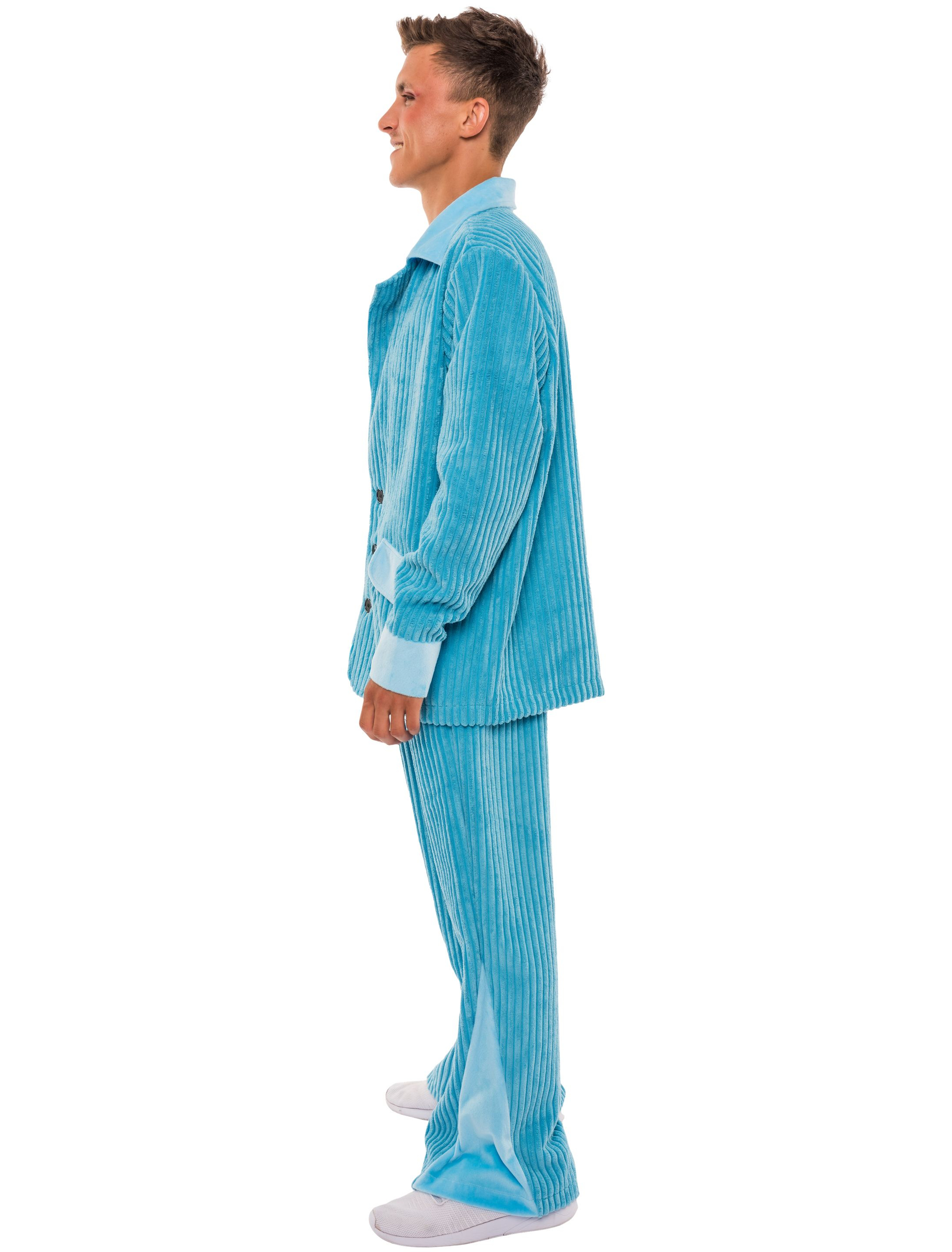 Anzug in Cord-Optik Herren blau S/M